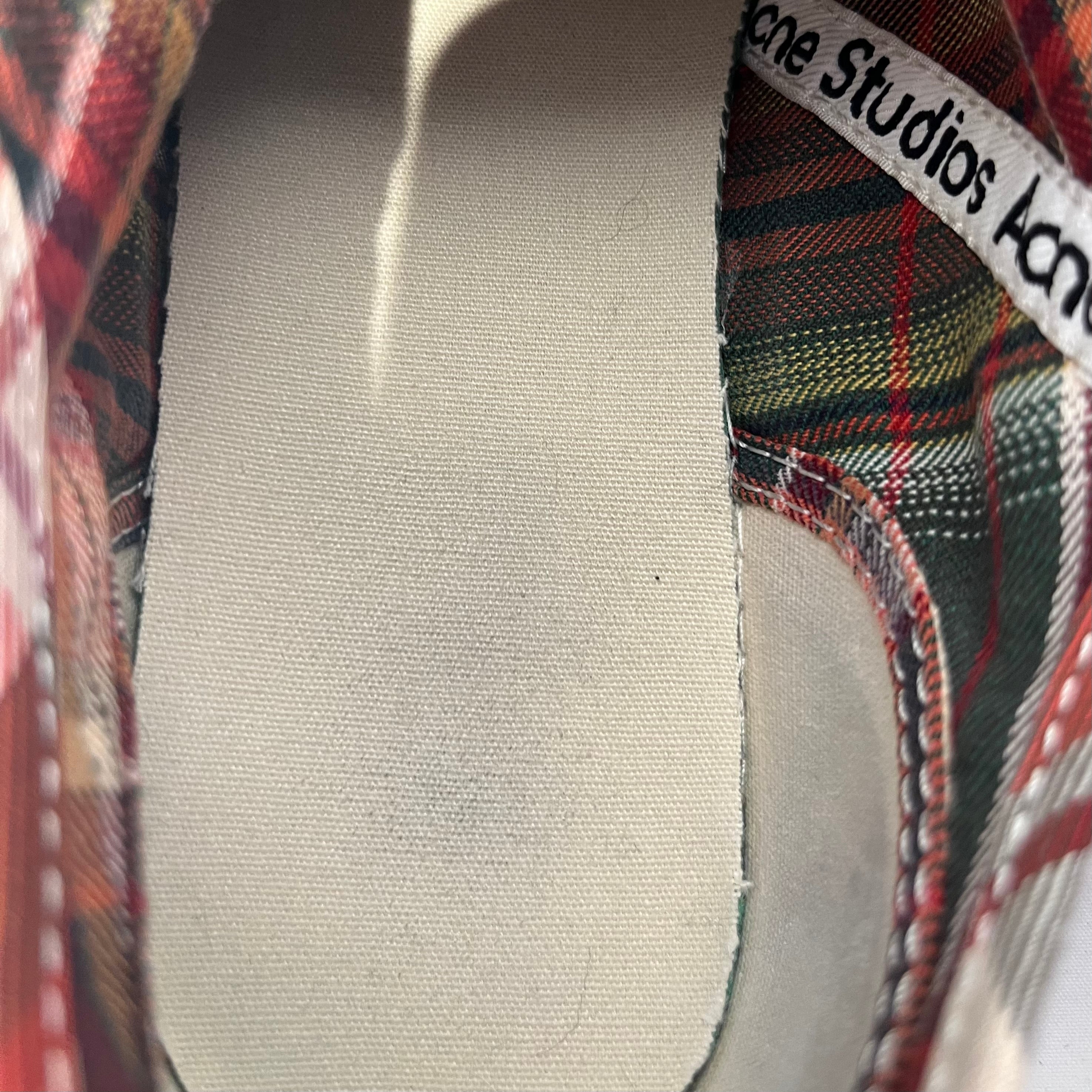 Acne Studios/Low-Sneakers/US 8/Plaid/Cotton/RED/ view 3