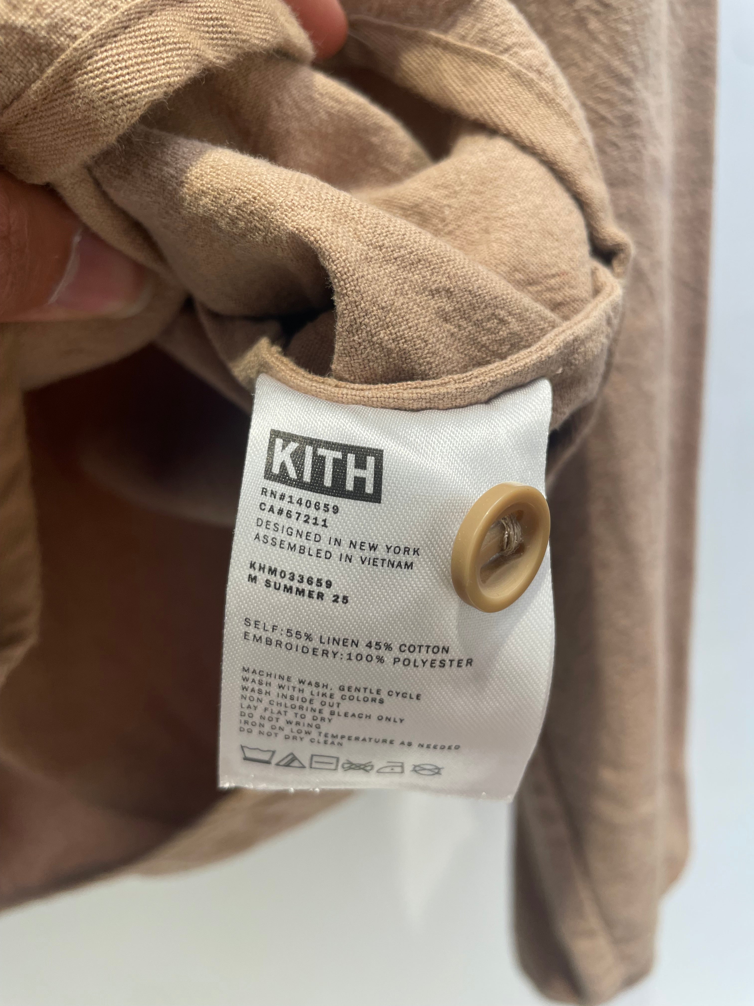 KITH/Cardigan/S/Linen/KHK/SS 25 LINEN view 3