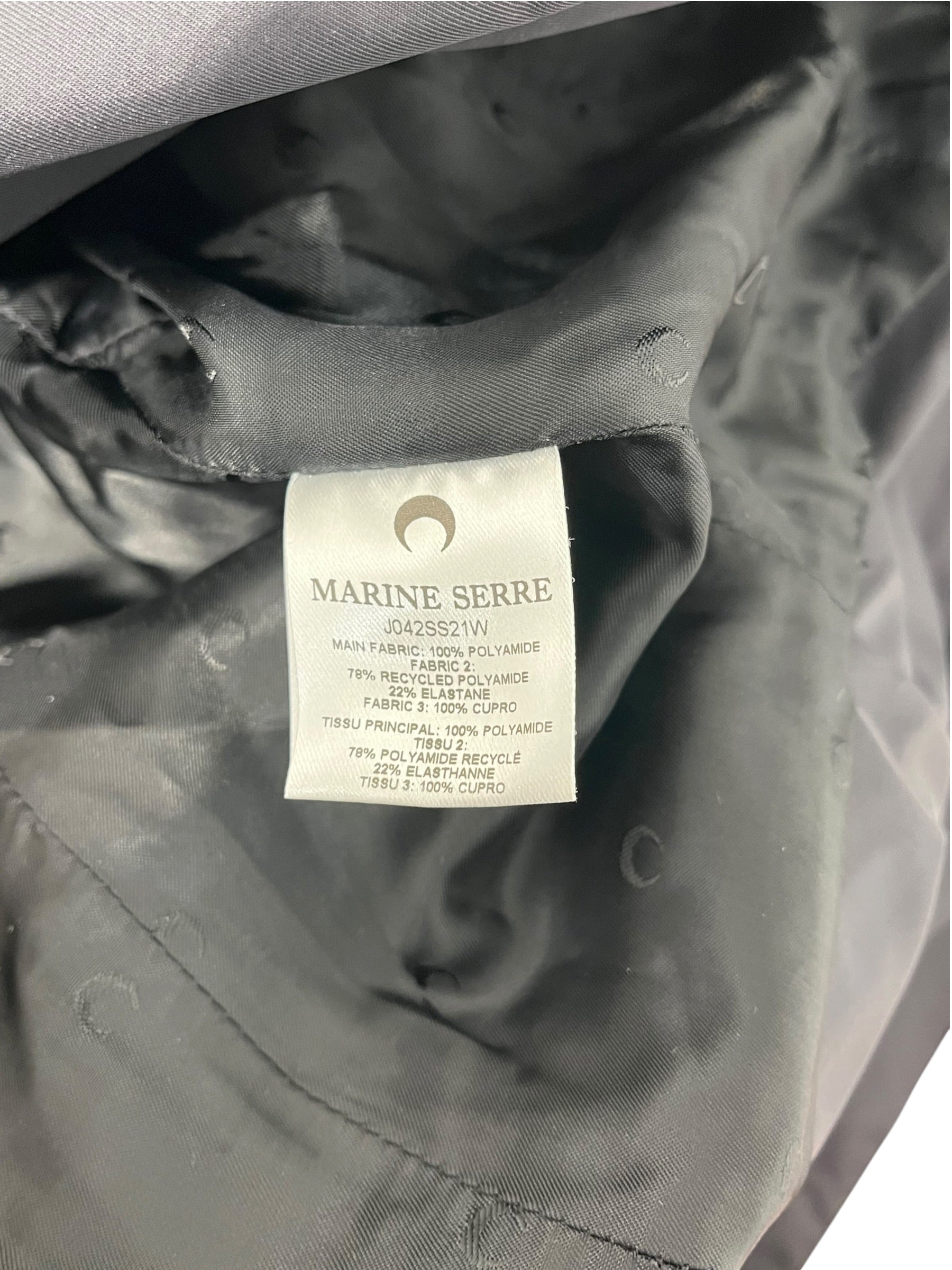 MARINE SERRE/Jacket/M/Polyester/BLK/Single Breasted/ZIPPER POCKETS SYNCH view 4