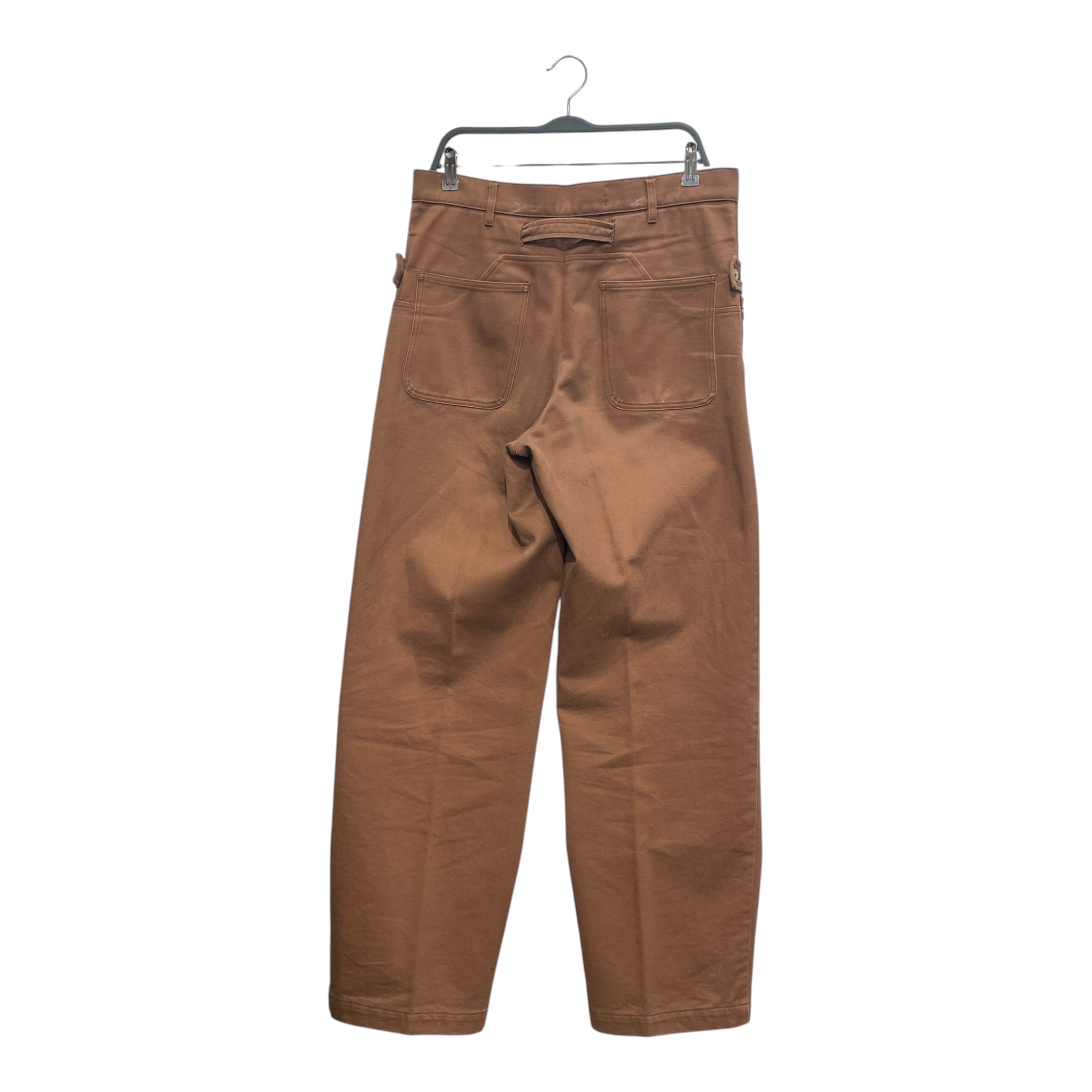 JACQUEMUS/Straight Pants/48/Cotton/BRW/ZIP/BUTTON POCKET view 2