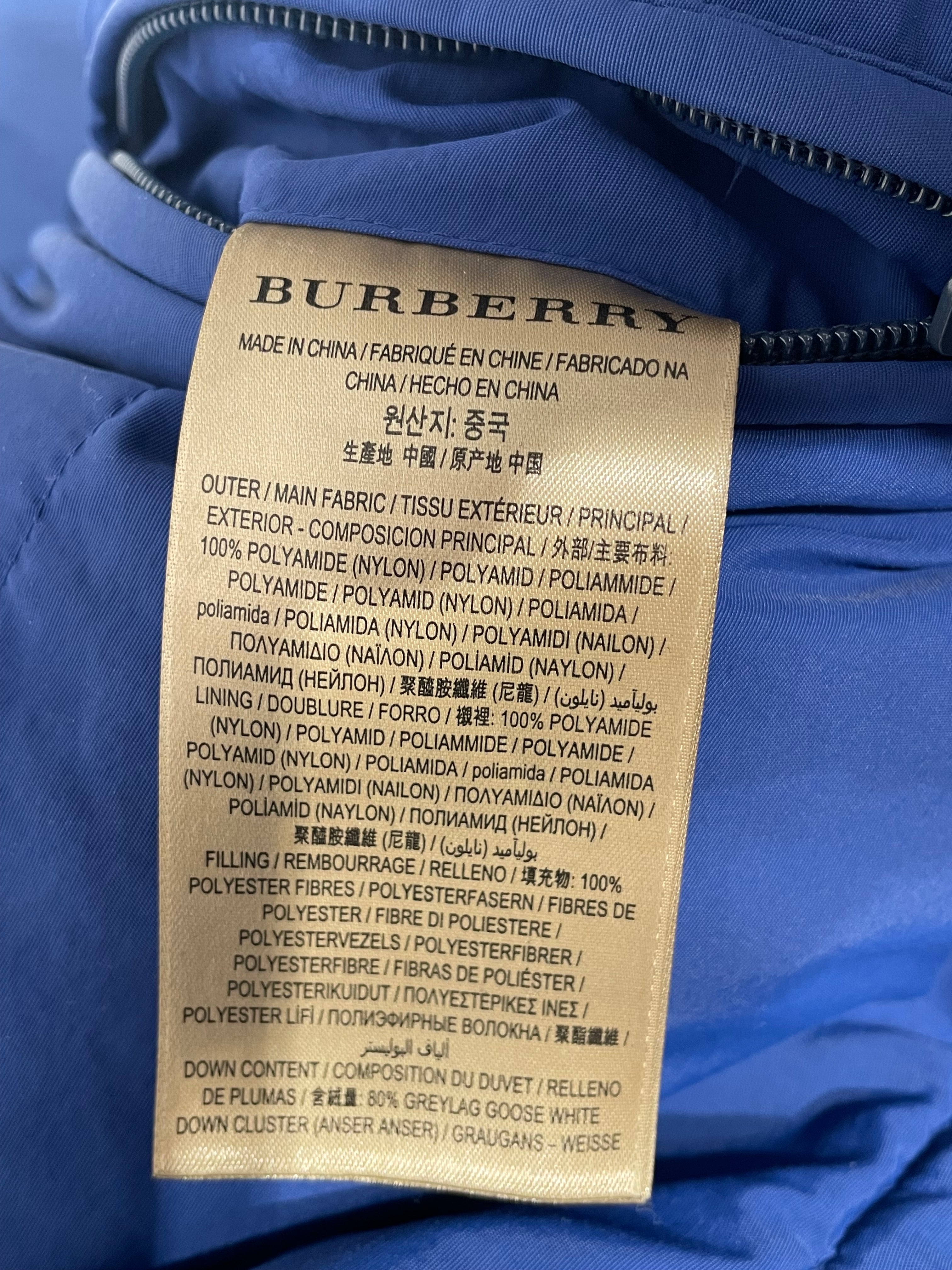 BURBERRY/Puffer Vest/52/Nylon/BLU/Burberrys Embroidered Vest view 4