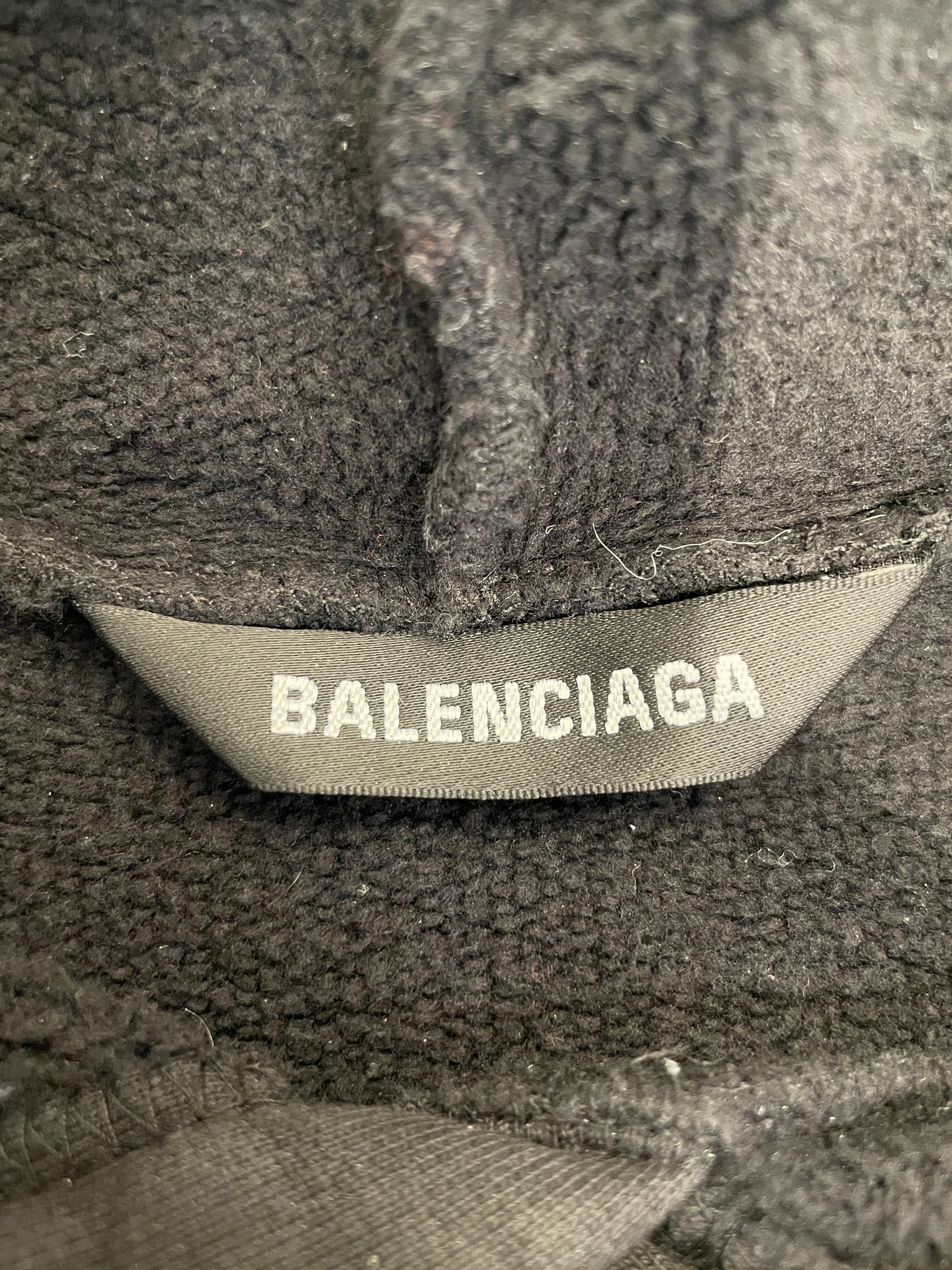 BALENCIAGA/Hoodie/XXS/Graphic/Cotton/BLK/Notre Dame Hoodie view 3