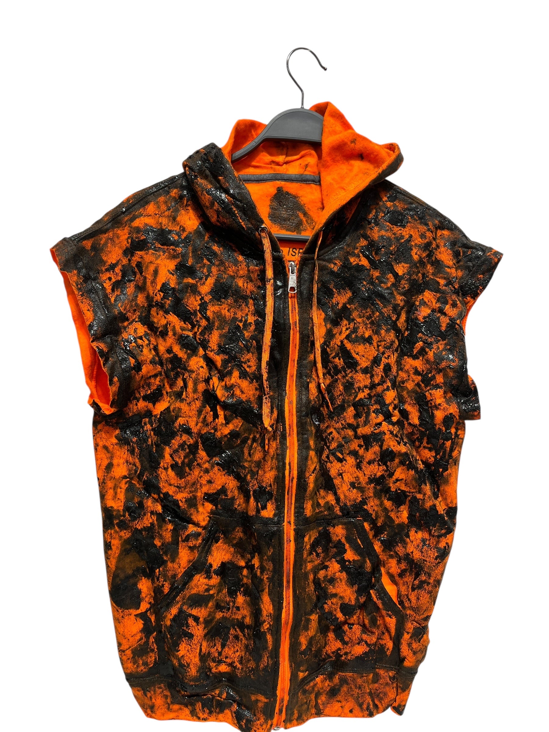 HUBANE/Vest/ORN/BLK VENOM SLEEVELESS HOOD view 1