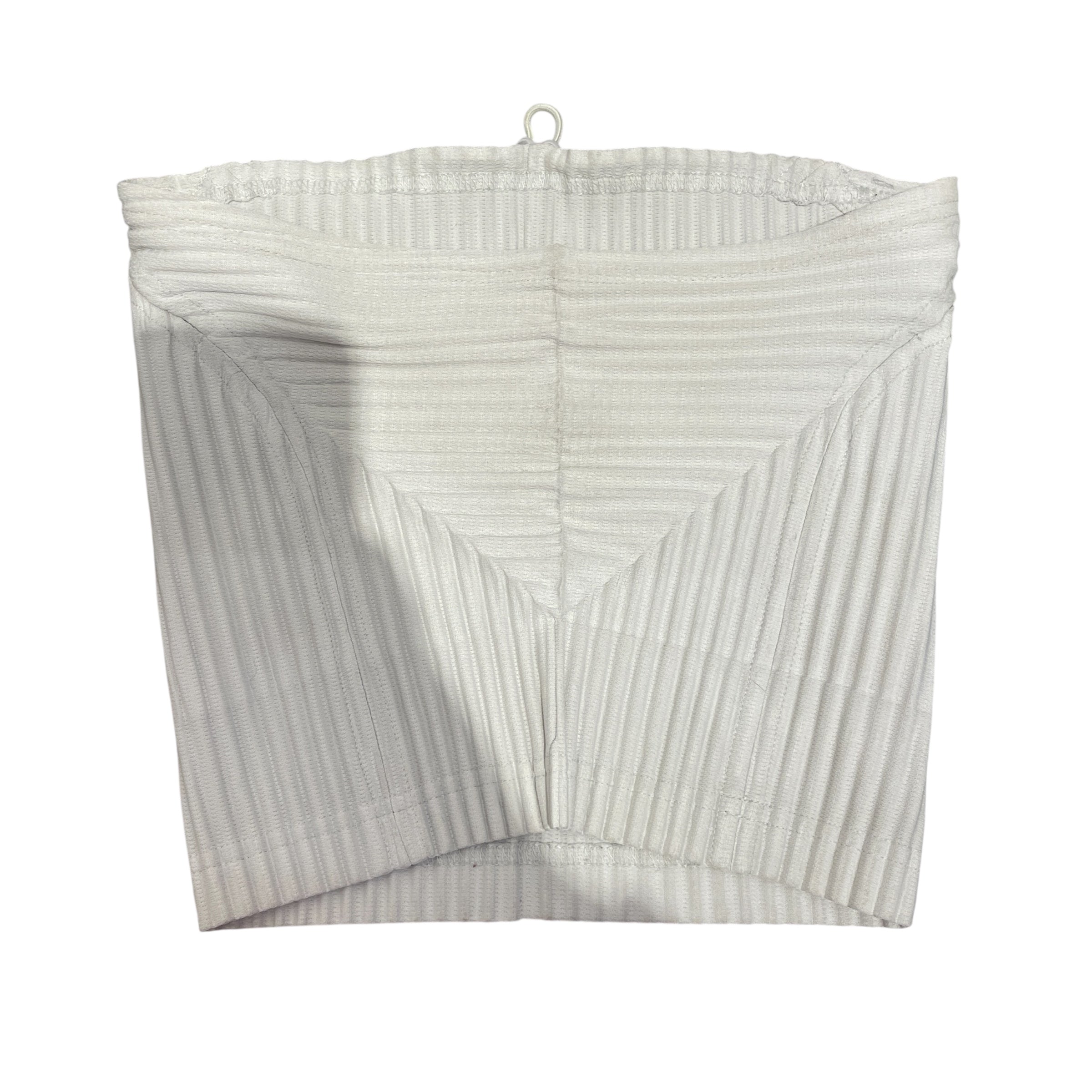 ISSEY MIYAKE/Headwear/OS/CRM/pleated tube face covering view 4