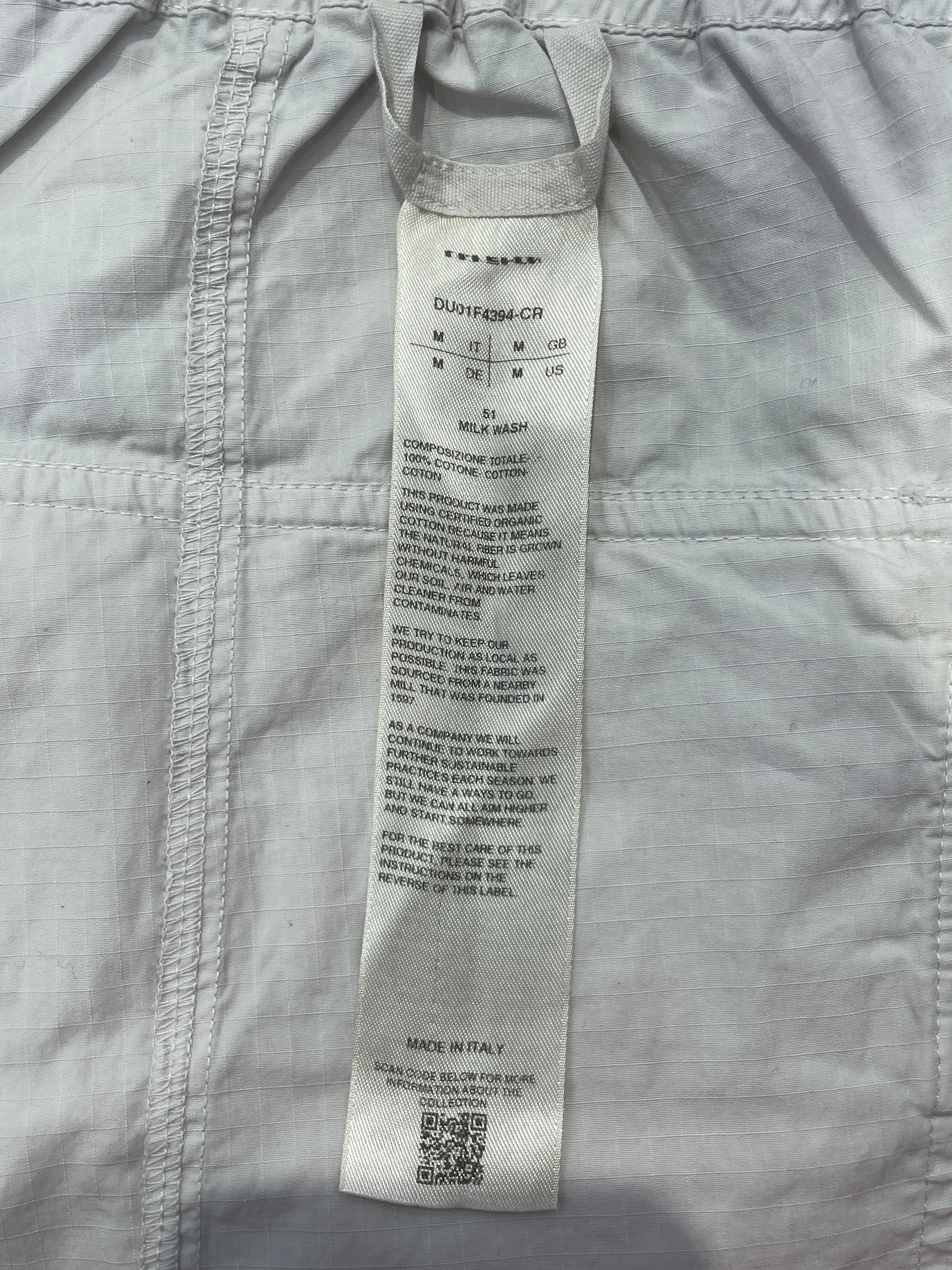 Rick Owens/Cargo Pants/M/Cotton/WHT/'Milk Wash' Square Pockets view 5
