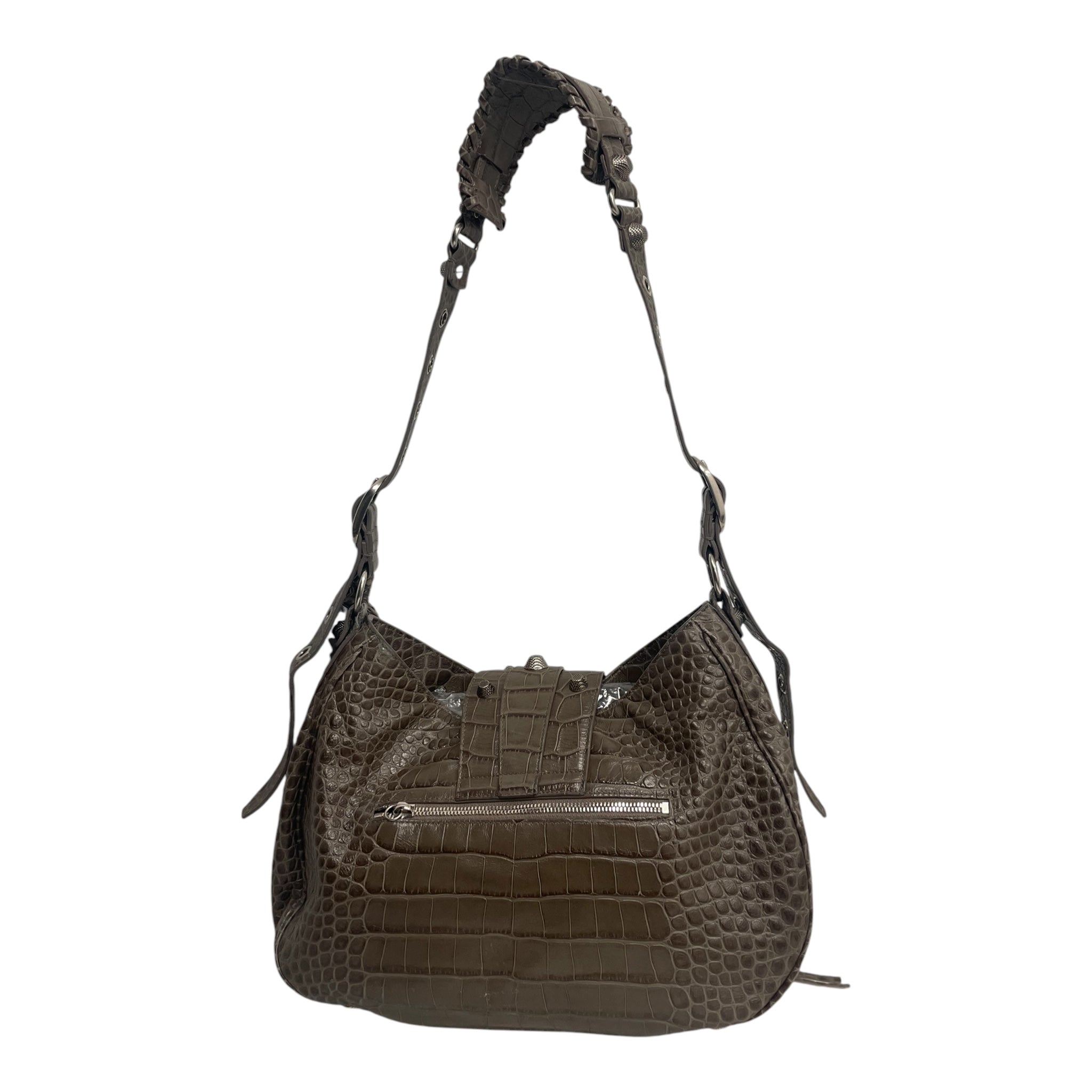 BALENCIAGA/Bag/Leather/GRY/REPTILE CAGOLE view 2