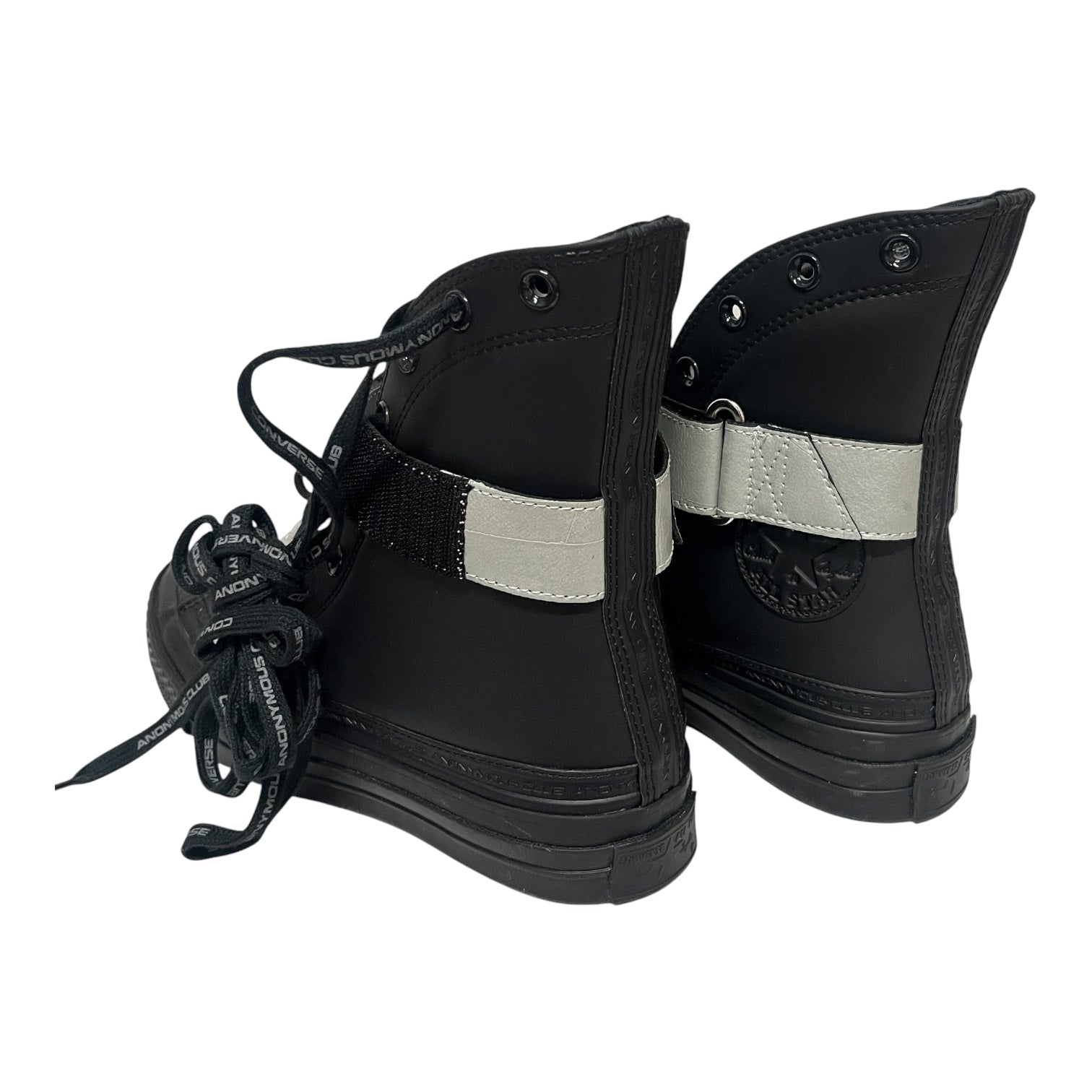 ANONYMOUS CLUB/CONVERSE/Hi-Sneakers/US 8/BLK/silv wrap around velcro view 2
