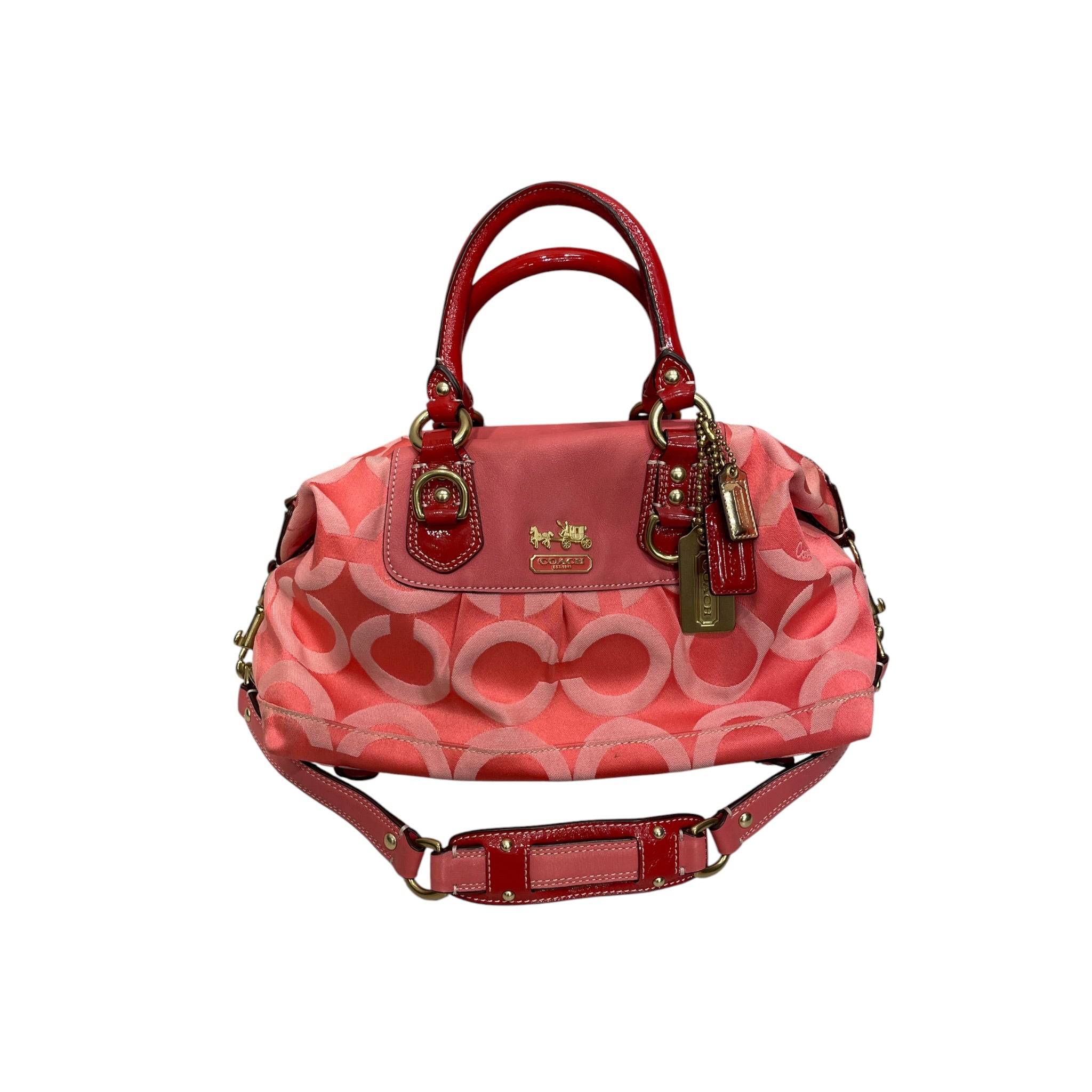 COACH/Hand Bag/Graphic/Acrylic/PNK/SABRINA SATCHEL view 1