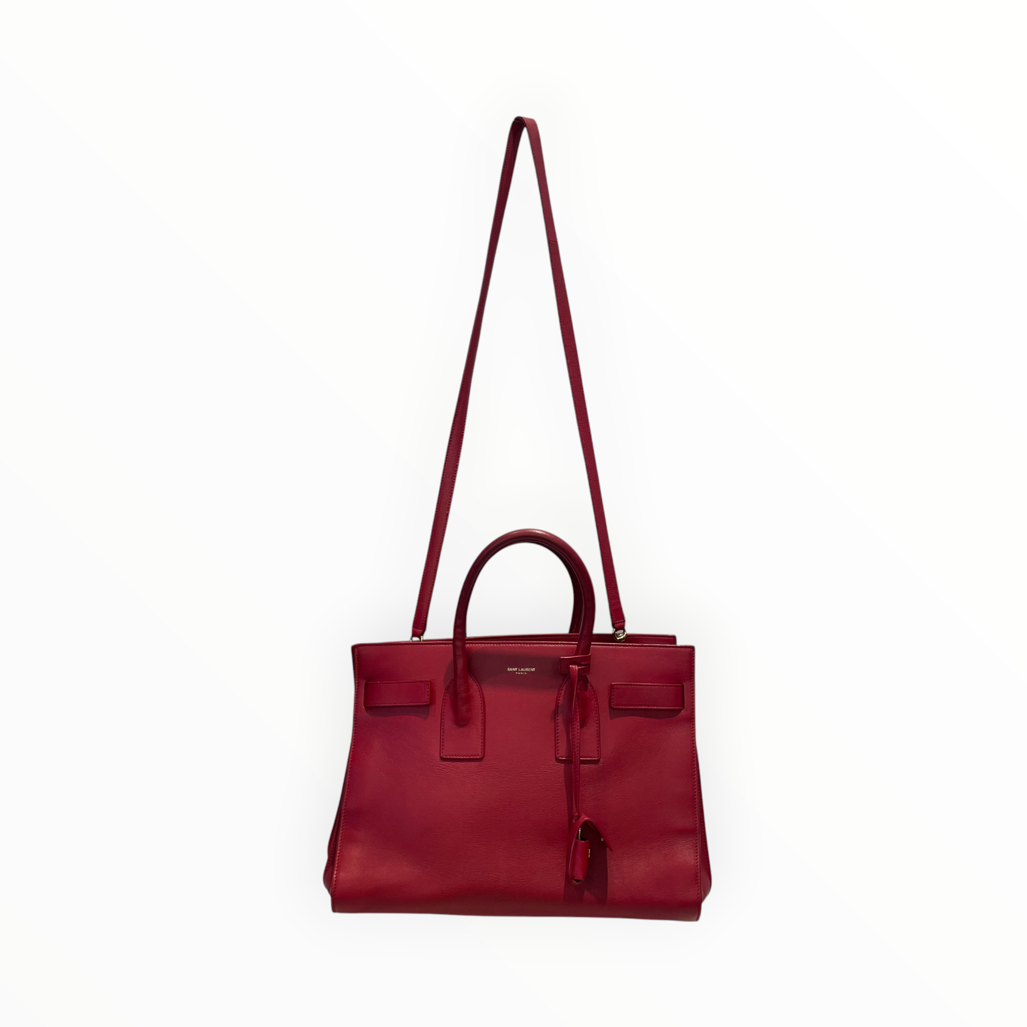 YVES SAINT LAURENT/Hand Bag/Leather/RED/Sac De Jour view 1