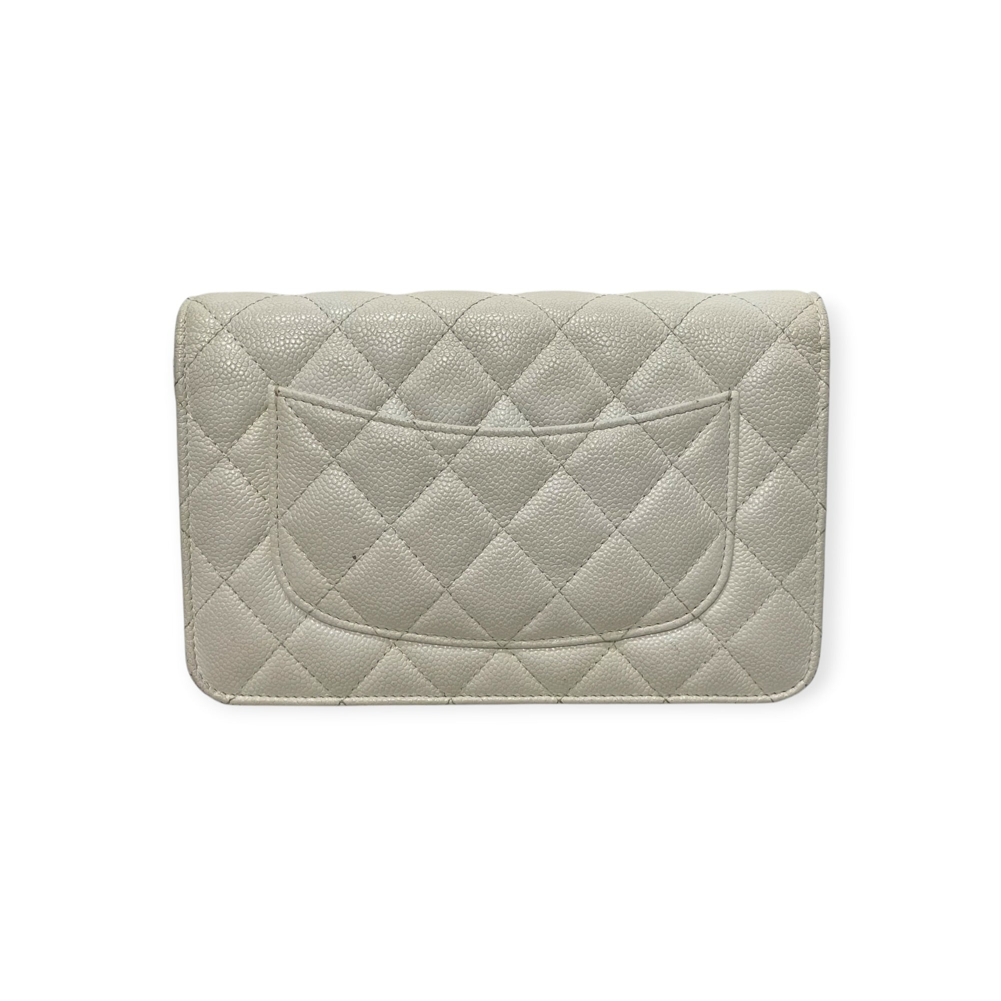 CHANEL/Cross Body Bag/Leather/WHT/CLASSIC MINI FLAP view 4