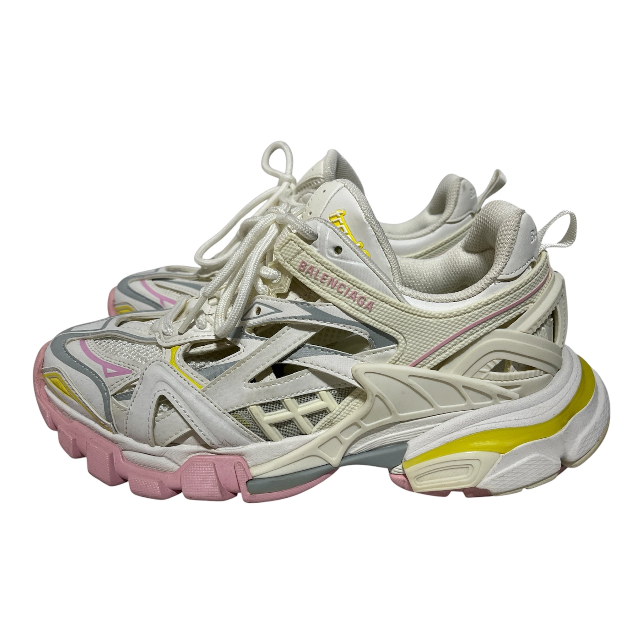 BALENCIAGA/Low-Sneakers/US 6/Leather/WHT/track 2.0 view 3