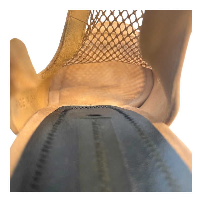 Alexander Wang/Heels/EU 37.5/Leather/BEG/Ankle Strap/Mesh Front