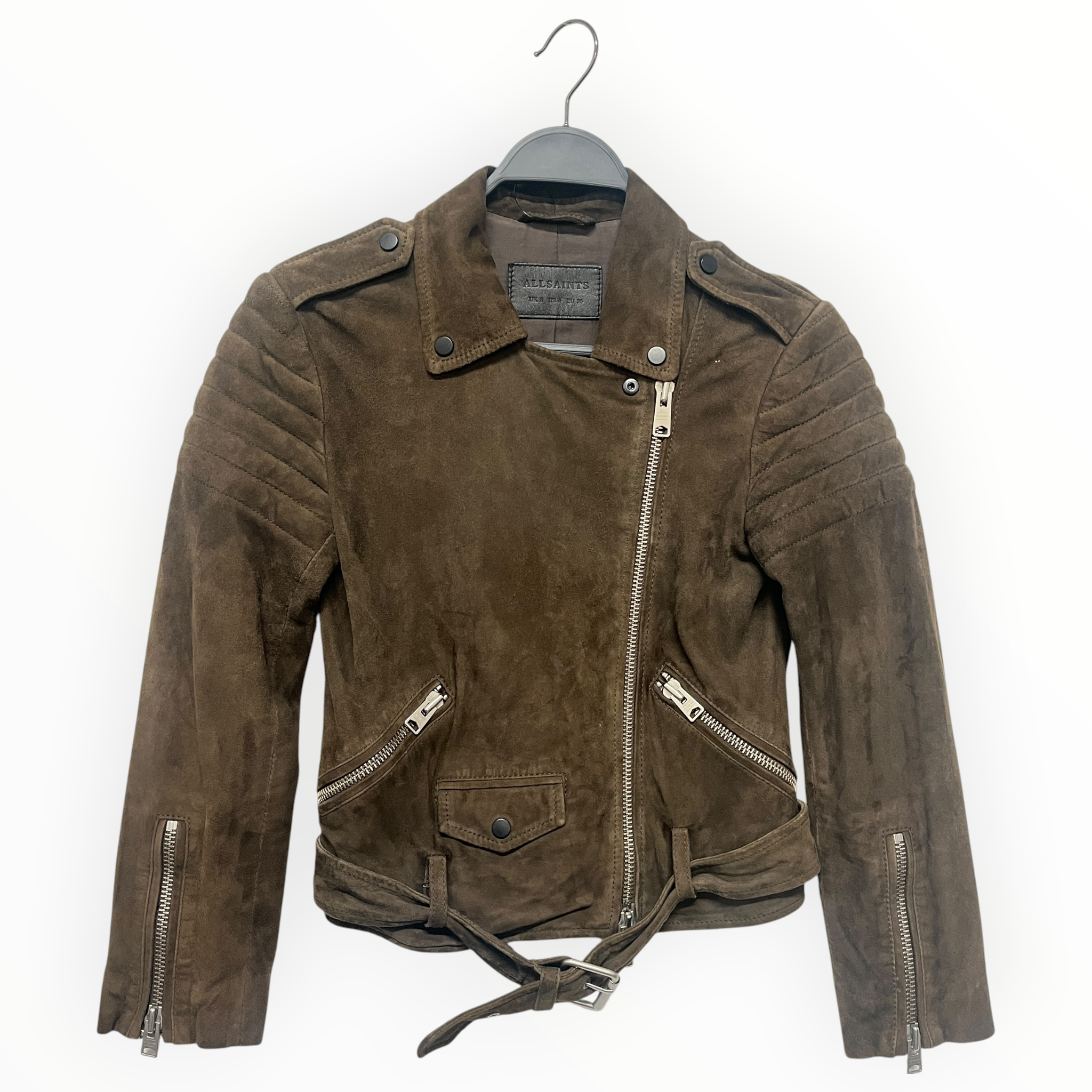 ALLSAINTS/Leather Jkt/4/Leather/BRW/CROPPED view 1