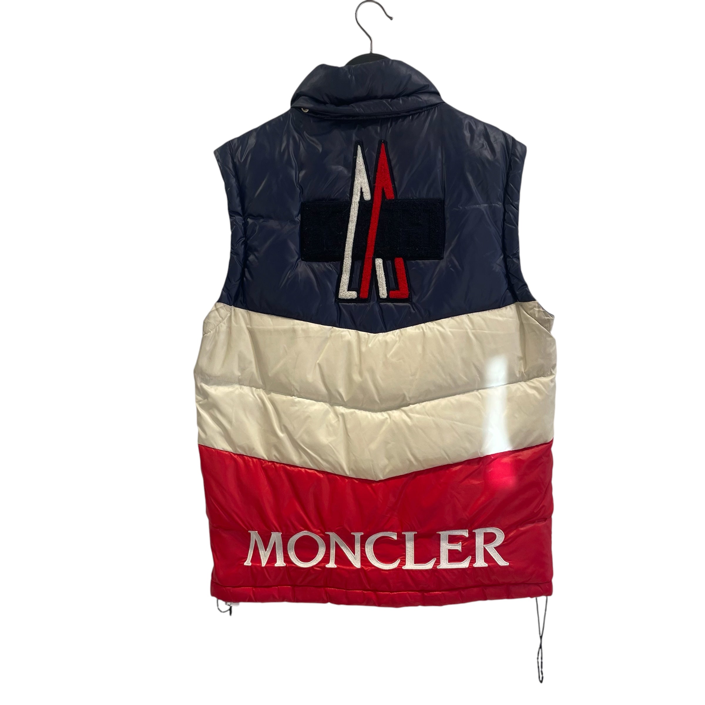 MONCLER/Puffer Vest/L/Stripe/Nylon/NVY/PELAT DOWN VEST/HOOD view 2