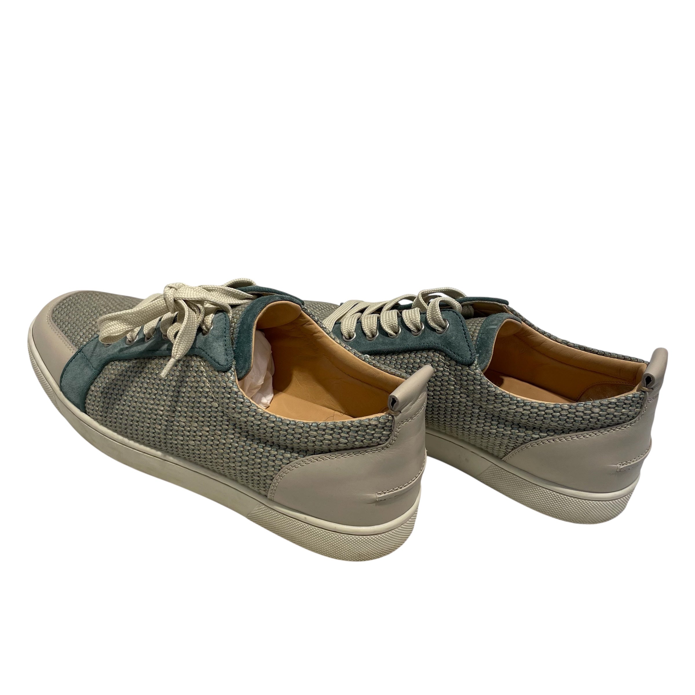 Christian Louboutin/Low-Sneakers/EU 42.5/Cotton/GRN/cream/teal/ threads view 2