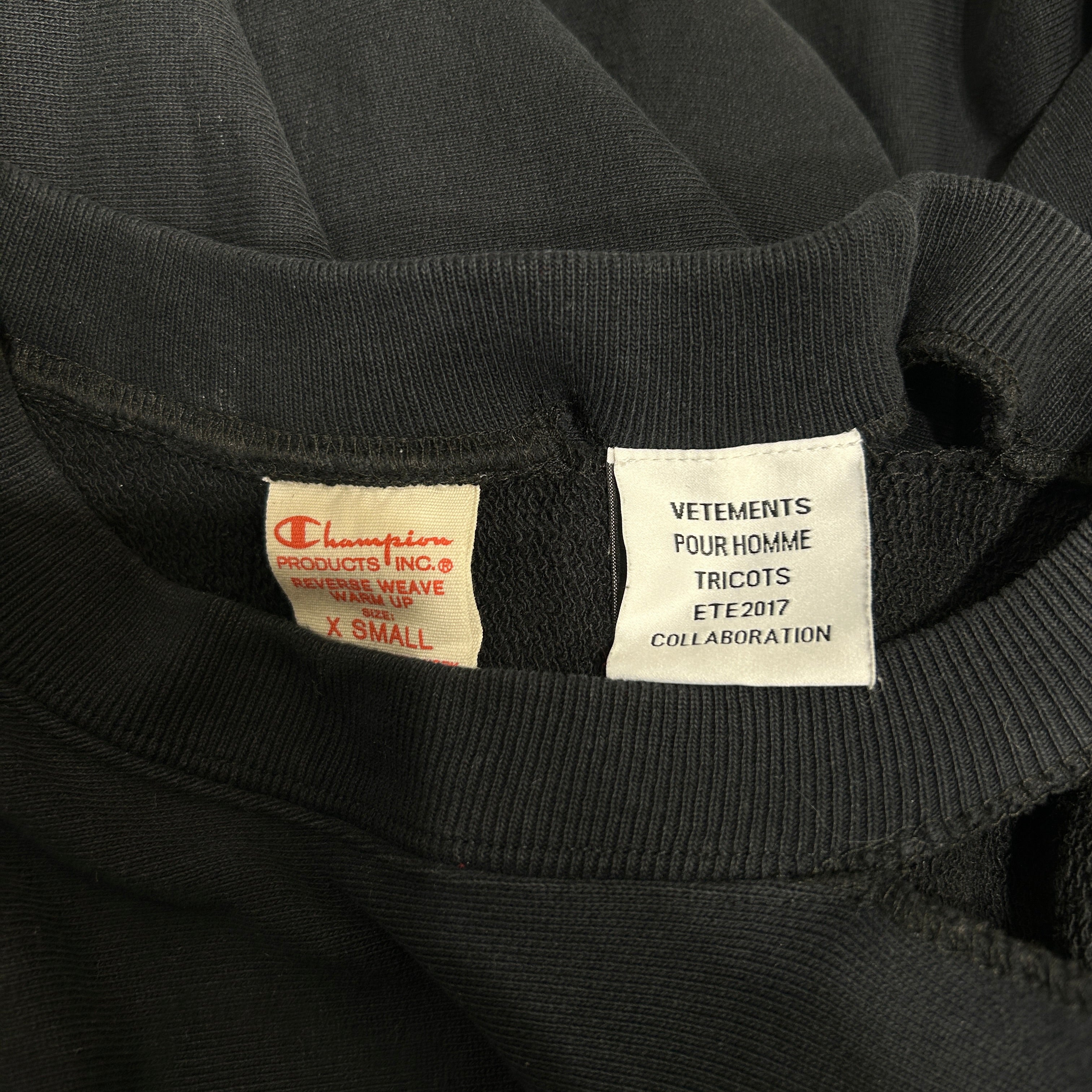 VETEMENTS/Sweater/XS/Cotton/BLK/ view 3
