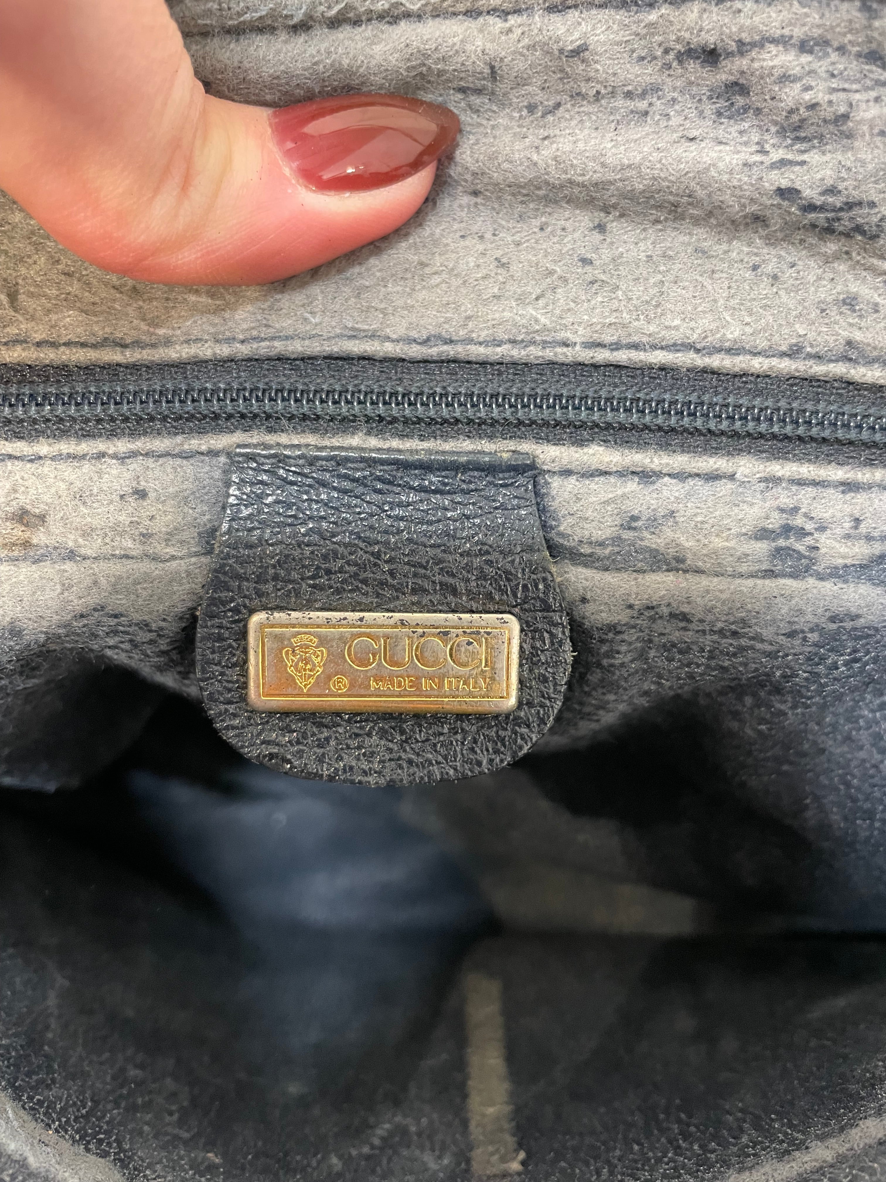 GUCCI/Cross Body Bag/Monogram/Leather/NVY/OPHIDIA WEB STRIPE view 5
