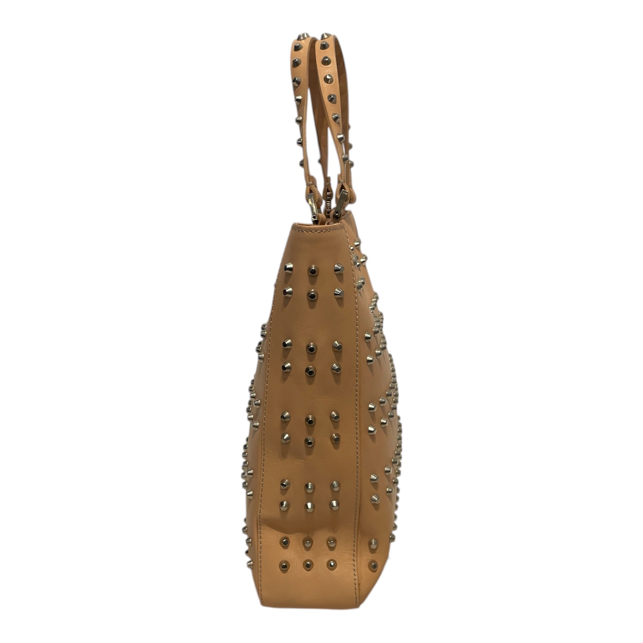 FENDI/Tote Bag/Leather/BEG/studded/2000s view 4