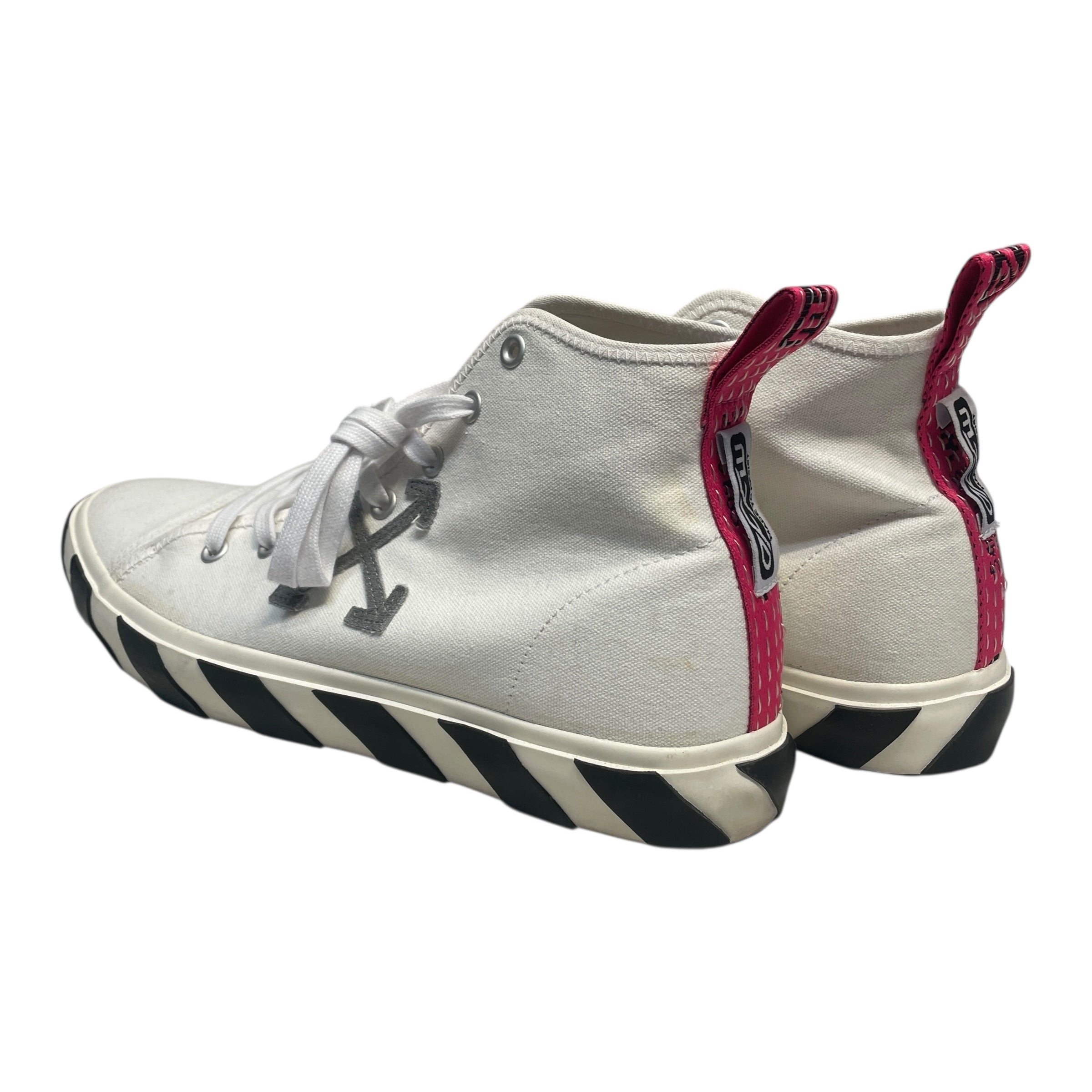 OFF-WHITE/Hi-Sneakers/EU 46/Cotton/WHT/Mid-Top Vulcanized view 2