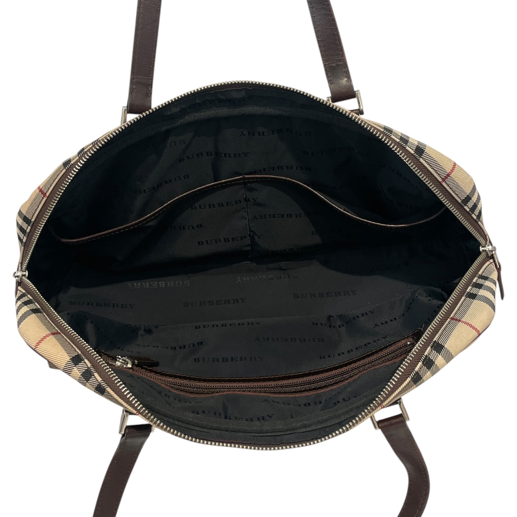 BURBERRY/Hand Bag/Plaid/CRM/W2B4BTM view 4
