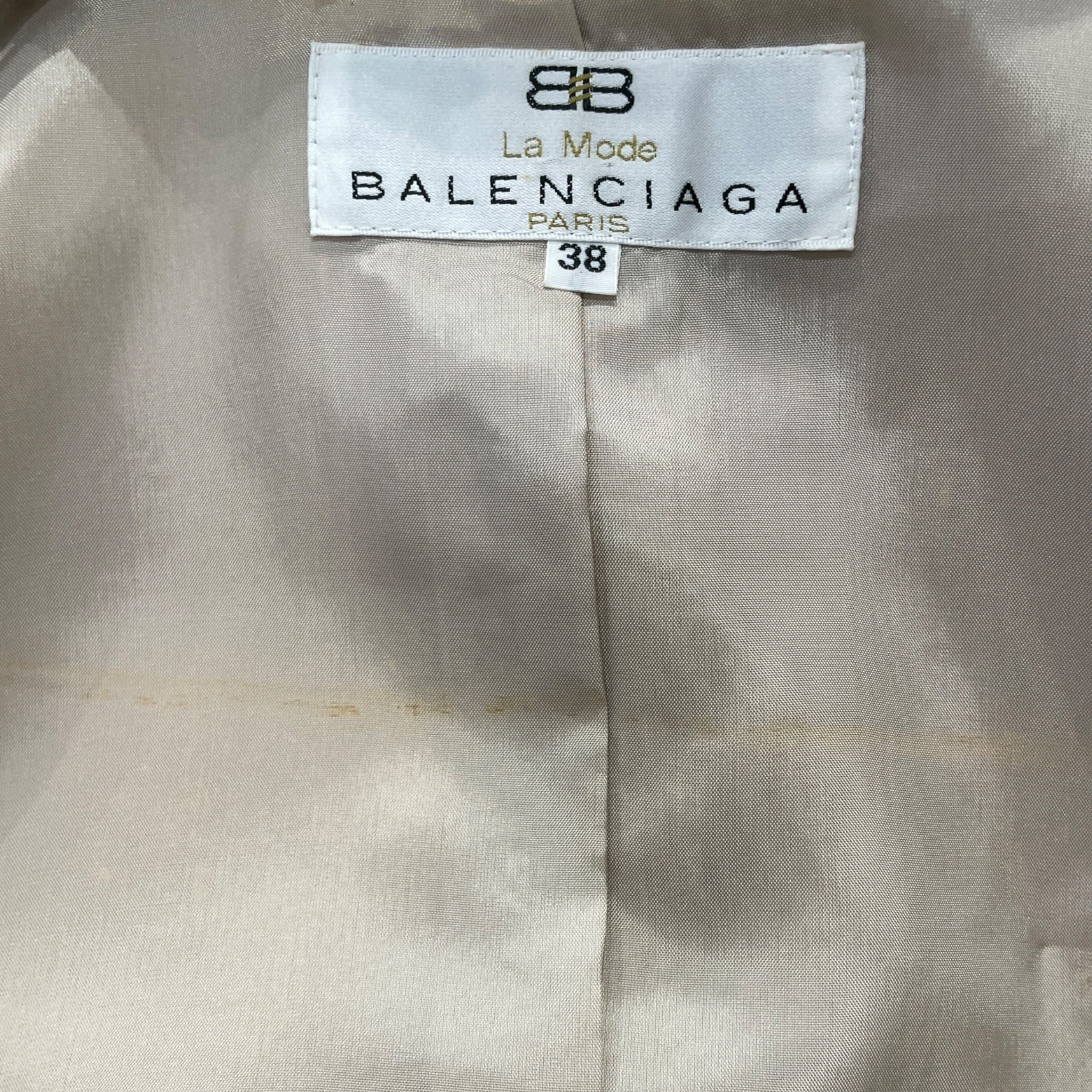 BALENCIAGA/Tailored Jkt/38/BEG/SHOULDER PAD BLAZER BUTTON UP view 5