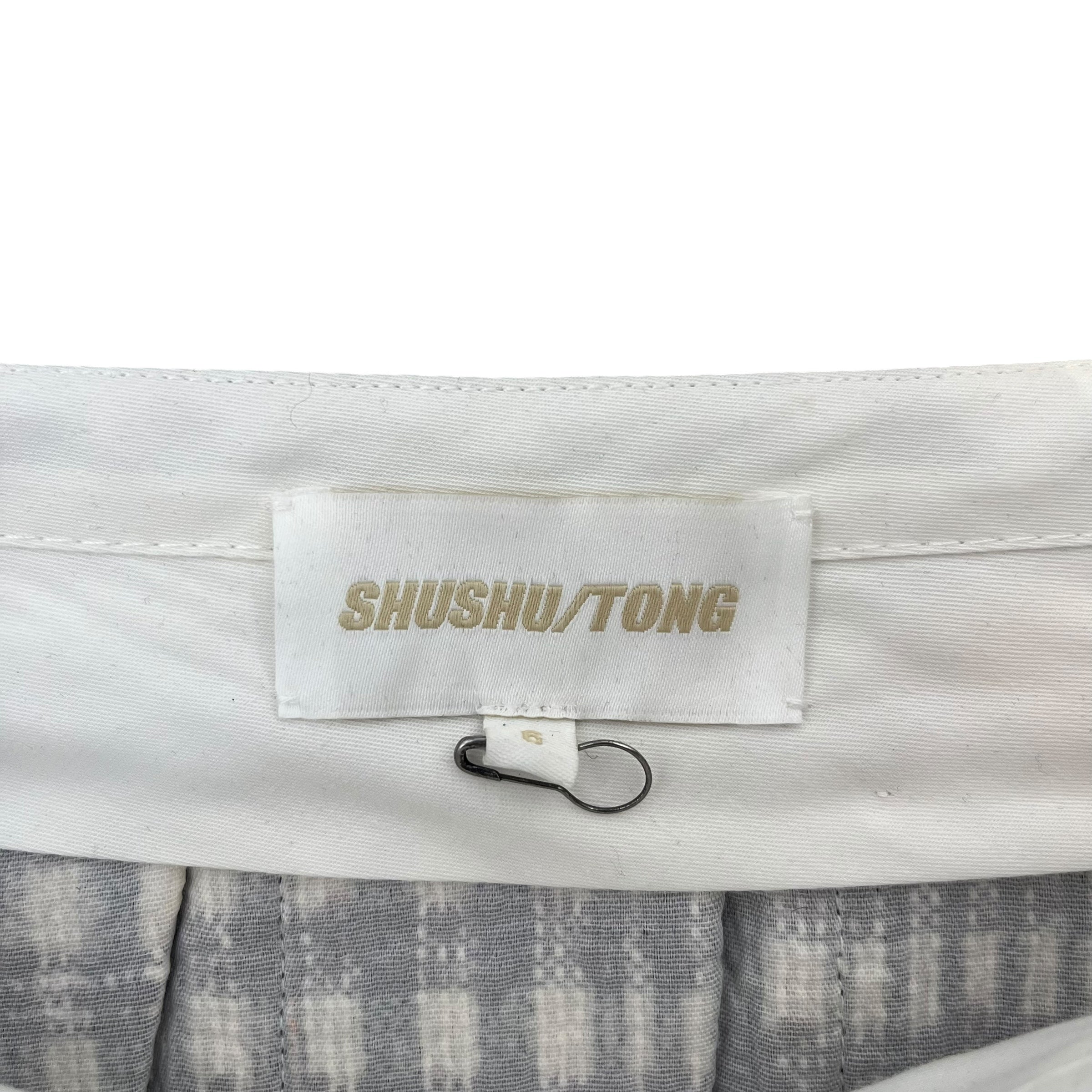 SHUSHU/TONG/Skirt/XS/Plaid/Cotton/WHT/Mini Length/PLAID PLeated skirt view 3