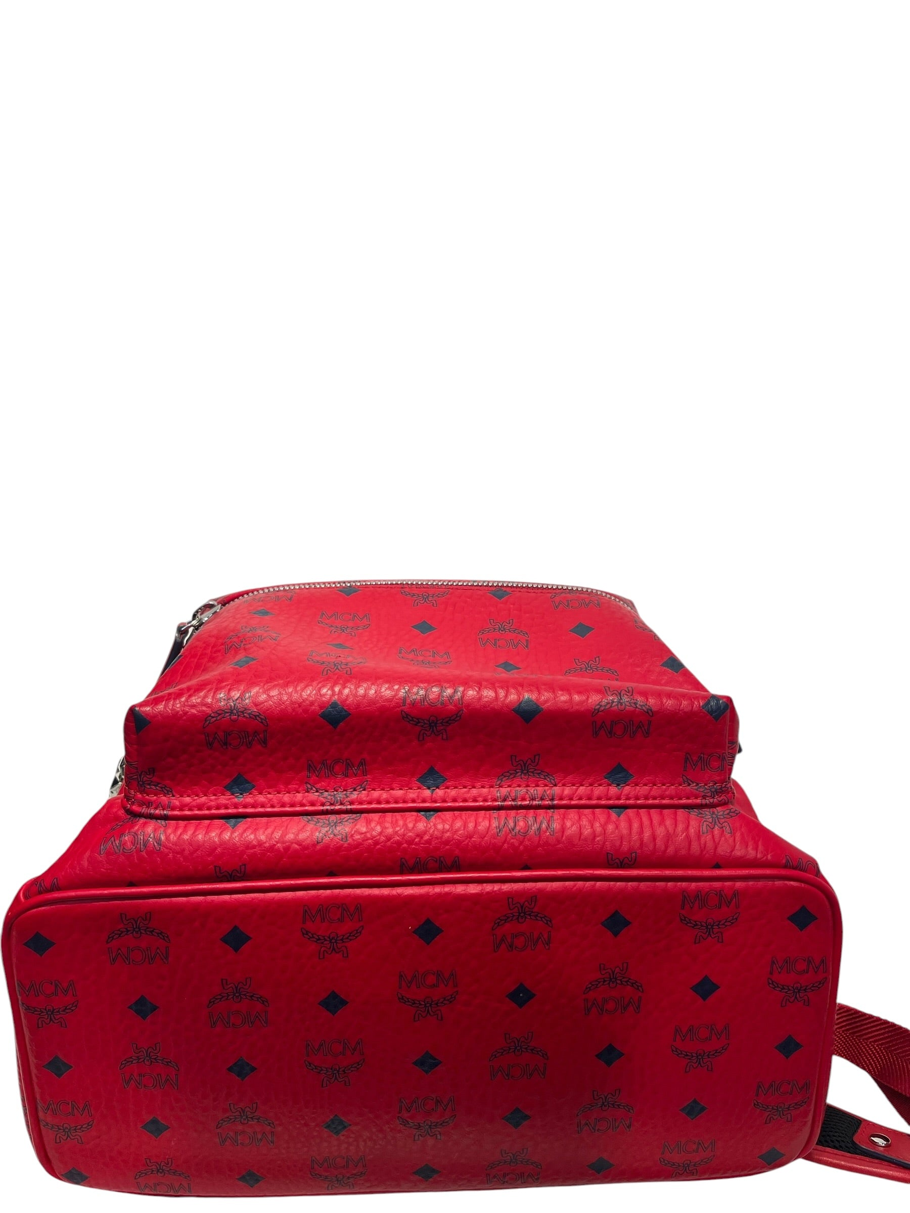 MCM/Backpack/All Over Print/Leather/RED/ view 5
