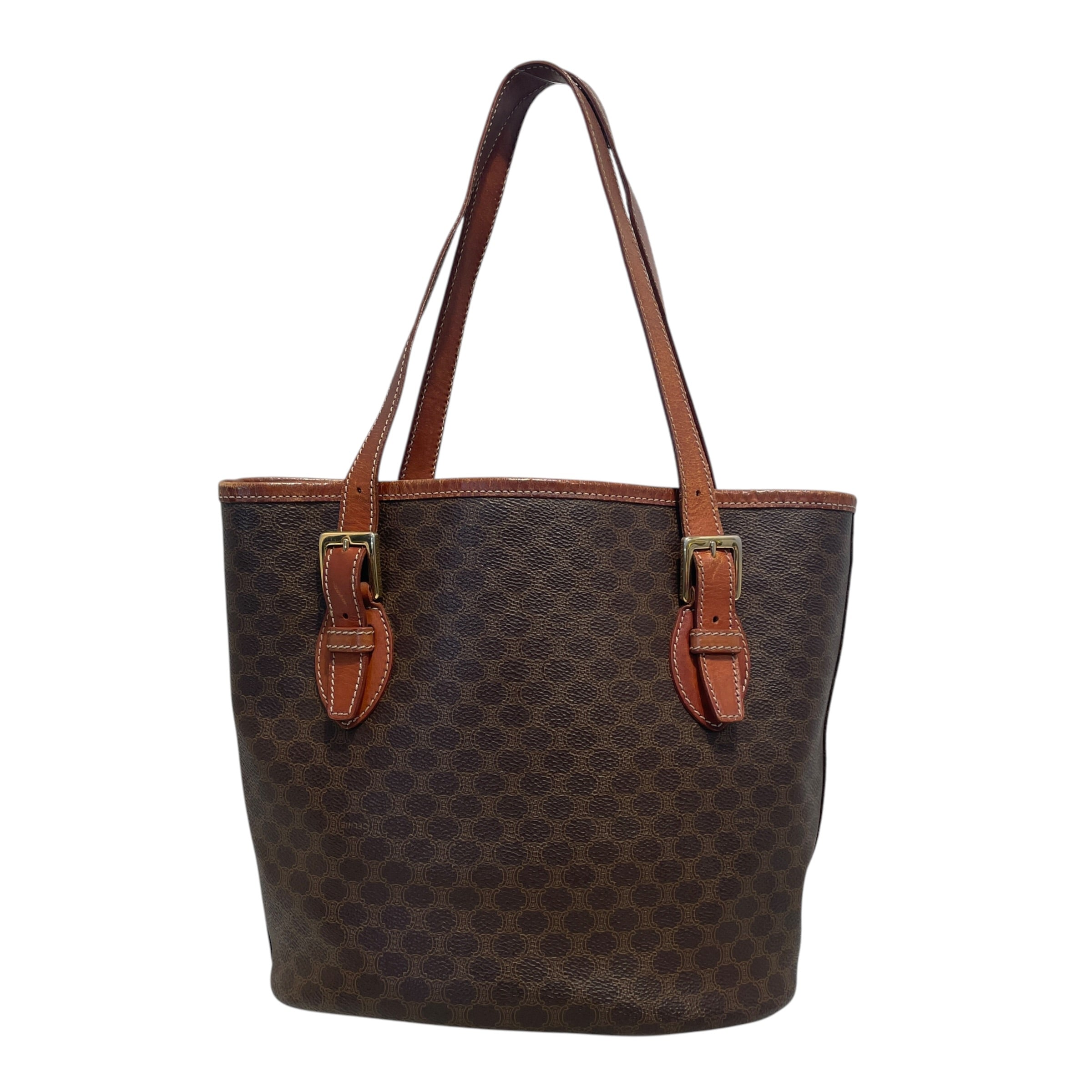 CELINE/Hand Bag/Monogram/Leather/BRW/Macadam Canvas Bag view 2