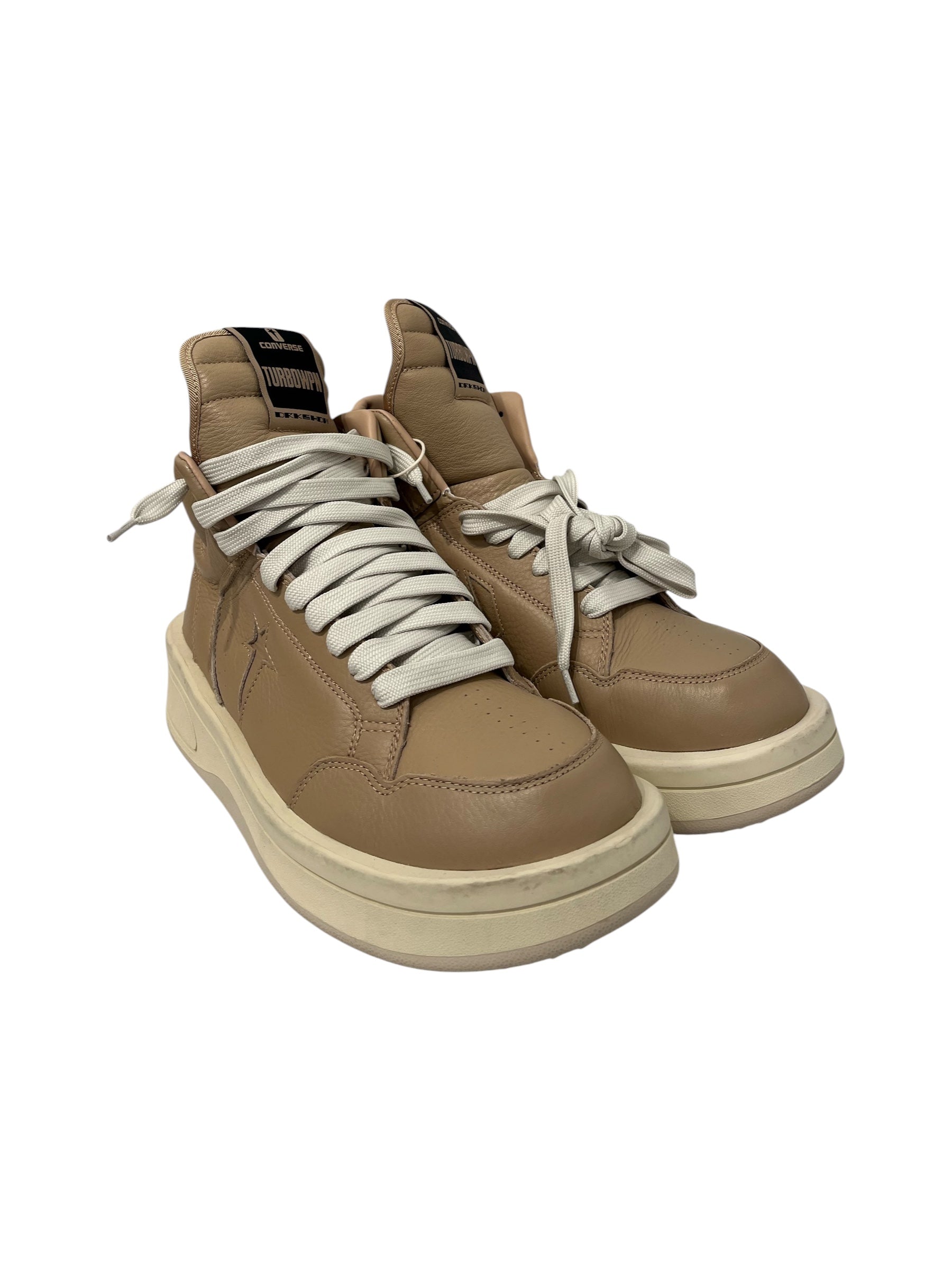 RICK OWENS DRKSHDW/CONVERSE/Hi-Sneakers/US 10.5/Leather/BEG/RICK TURBOWPN view 1