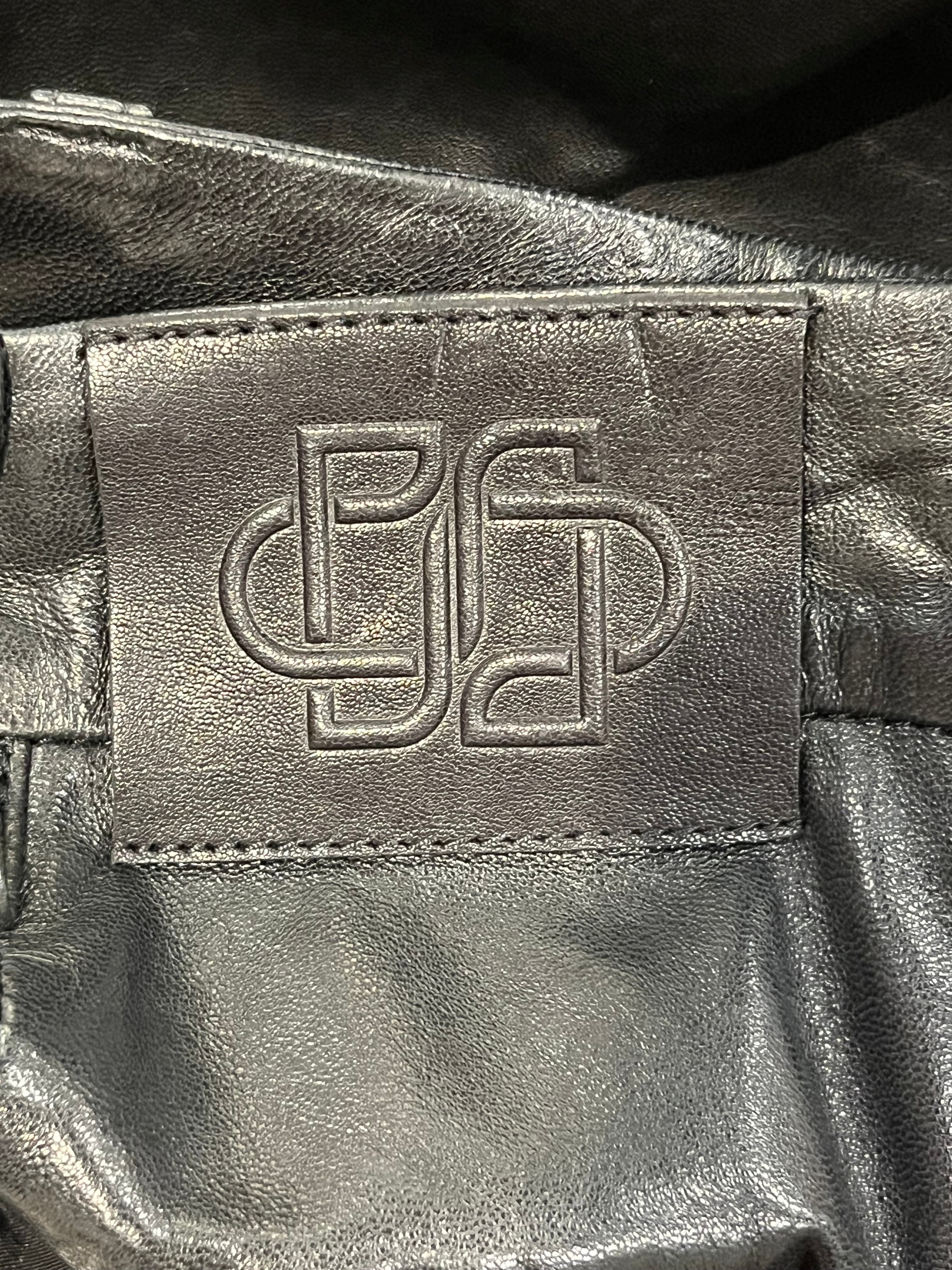 JONATHAN SIMKHAI/Wide Leg Pants/4/Leather/BLK/KOBIE WIDE LEG LEATHER PANTS view 4