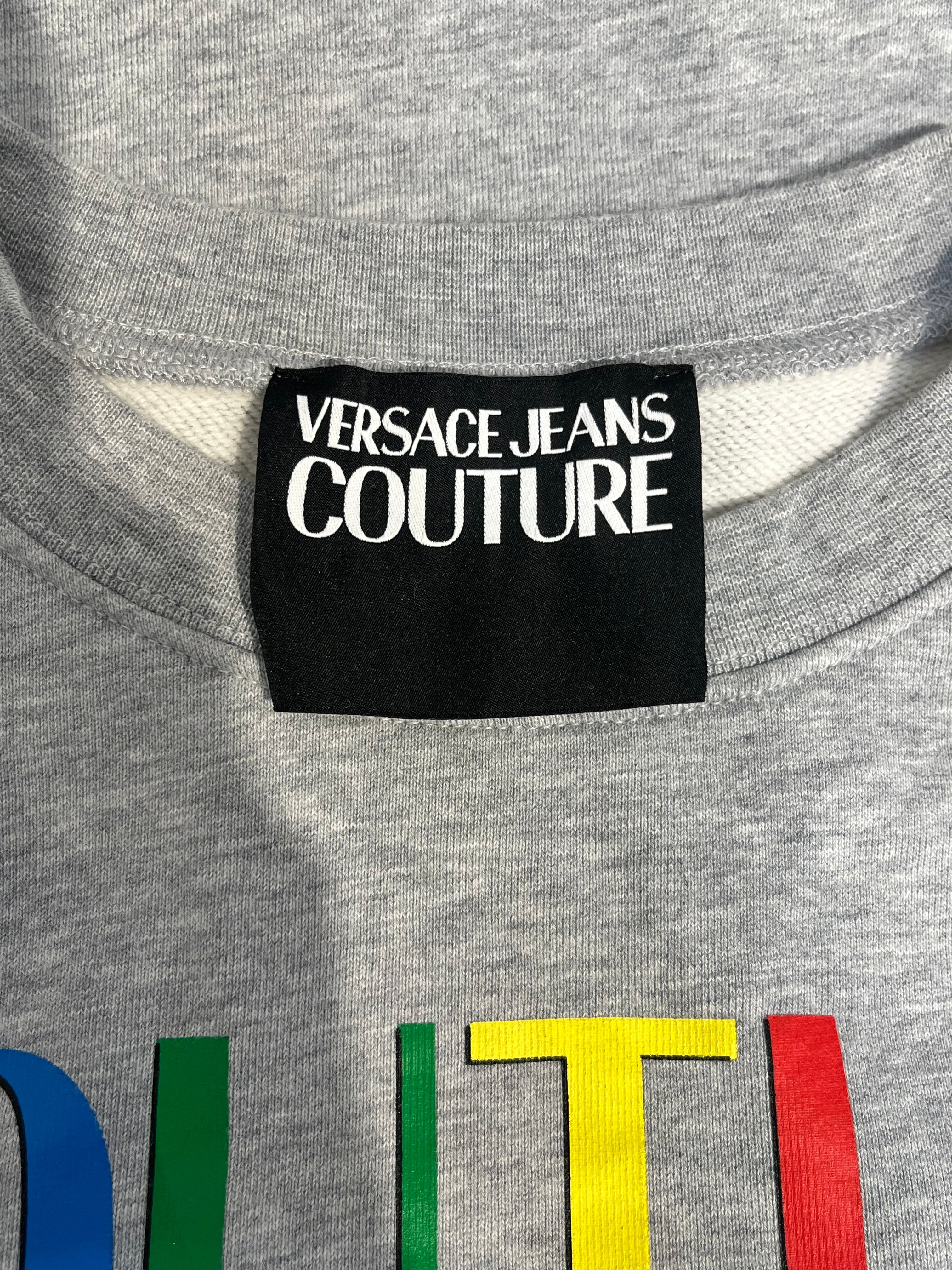 VERSACE JEANS COUTURE/Sweatshirt/S/Cotton/GRY/MULTICOLOR LOGO view 3