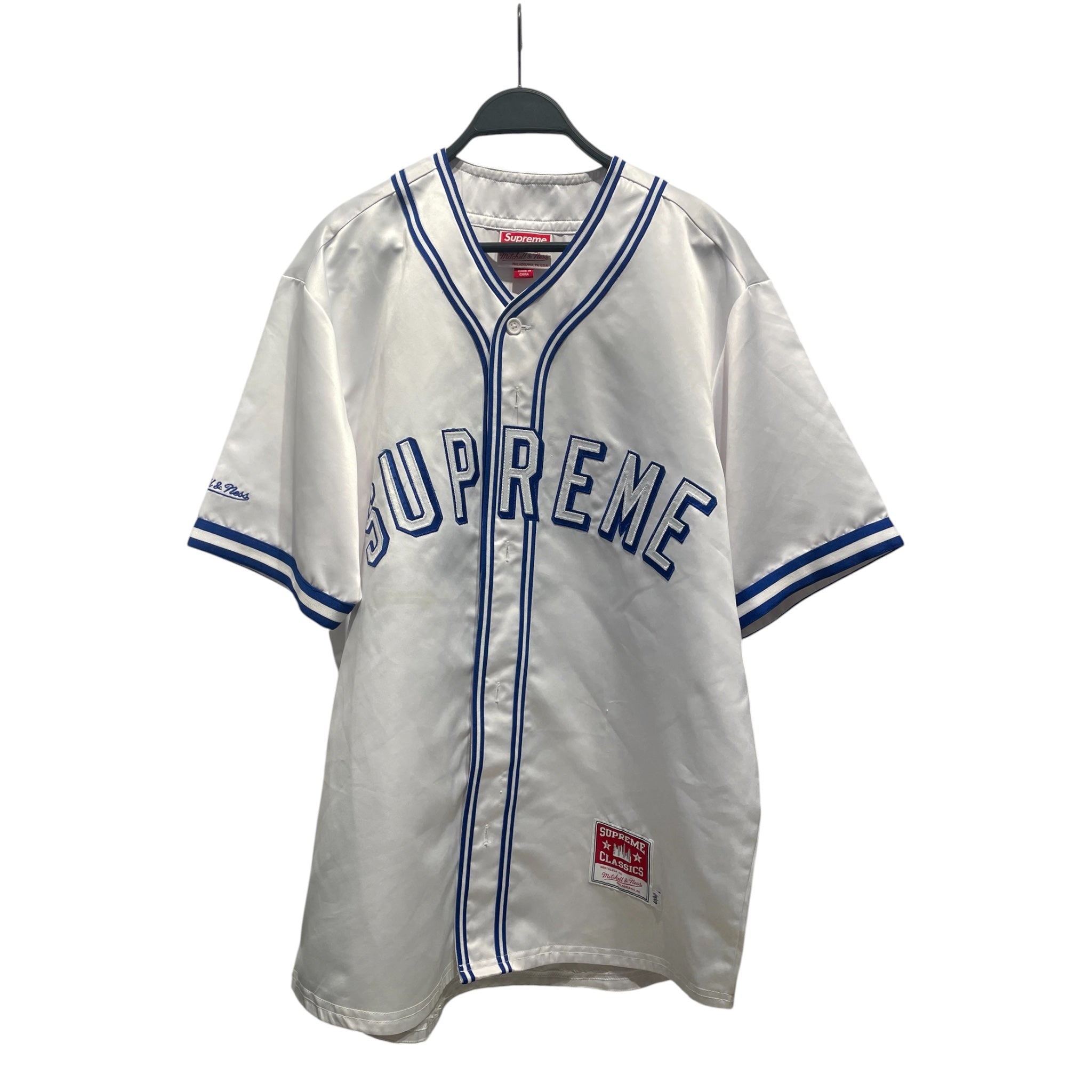 Supreme/mitchell&ness/Shirt/M/Polyester/WHT/Graphic/EACH ONE ALWAYS TEACH ONE/Jersey view 1