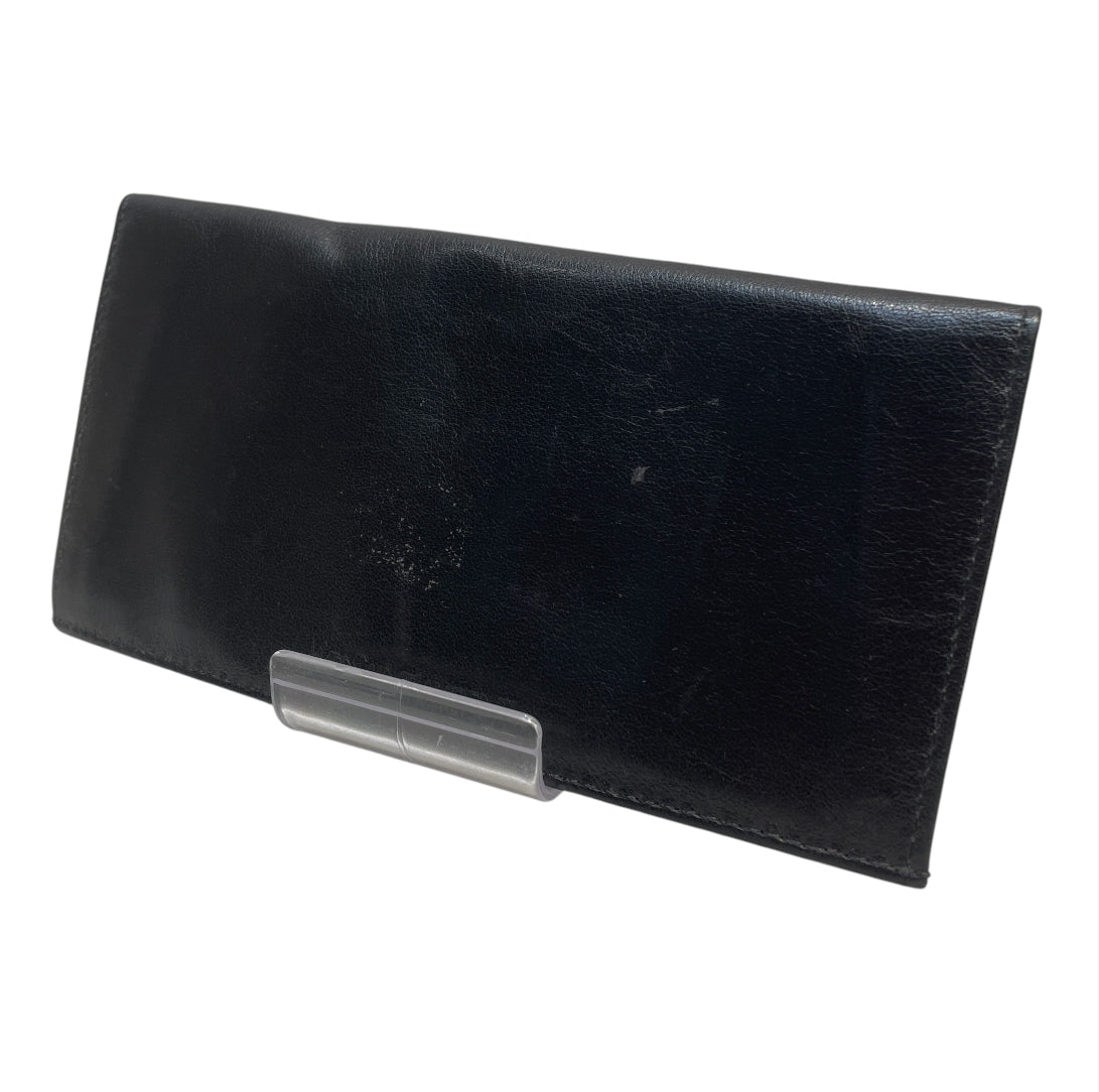YVES SAINT LAURENT/Wallet/Leather/BLK/M's/FLAT BLACK CARD HOLDER view 1