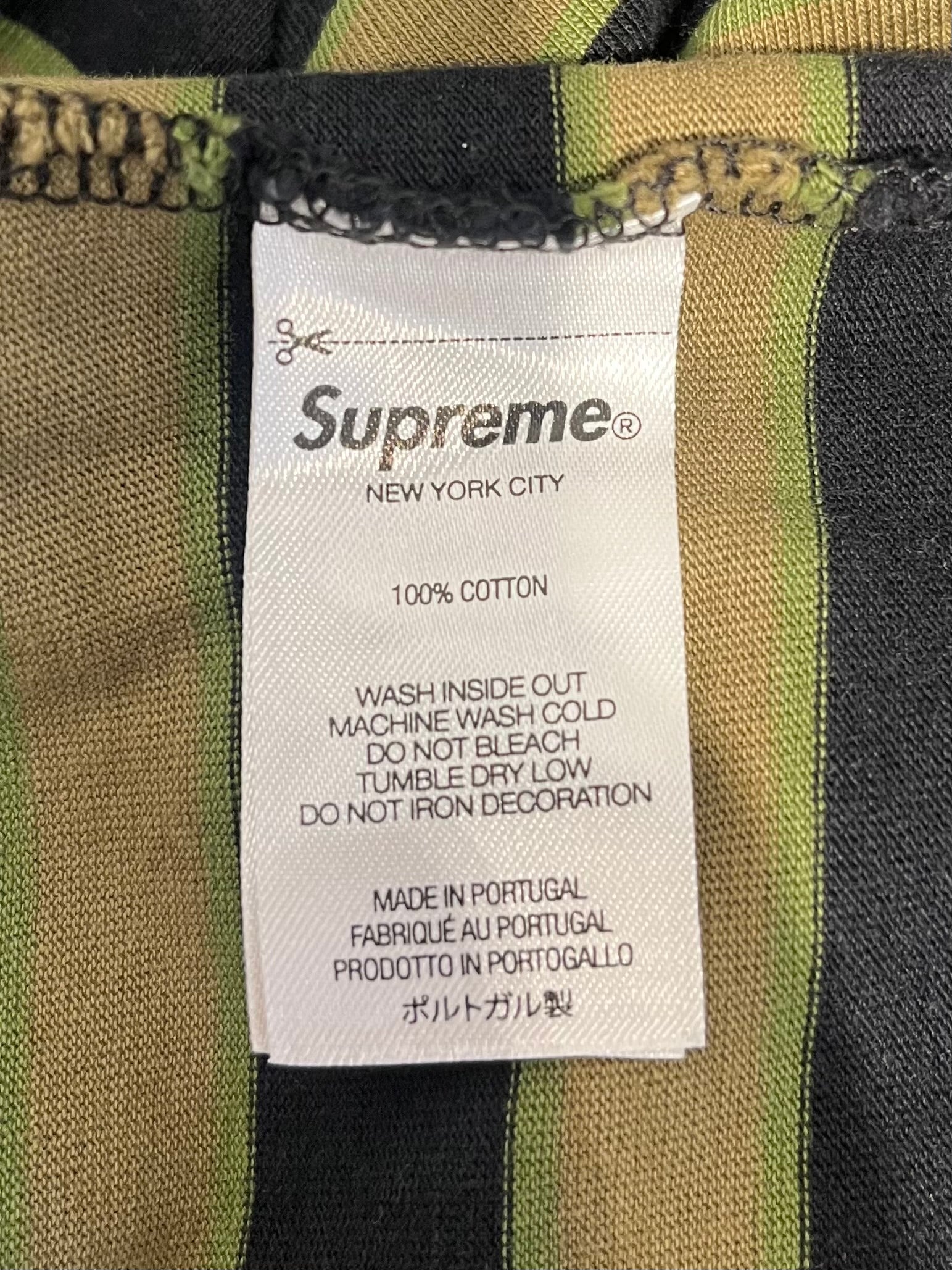Supreme/JUNYA WATANABE COMME des GARCONS/T-Shirt/L/Cotton/GRN/Stripe/OVERSIZED view 4