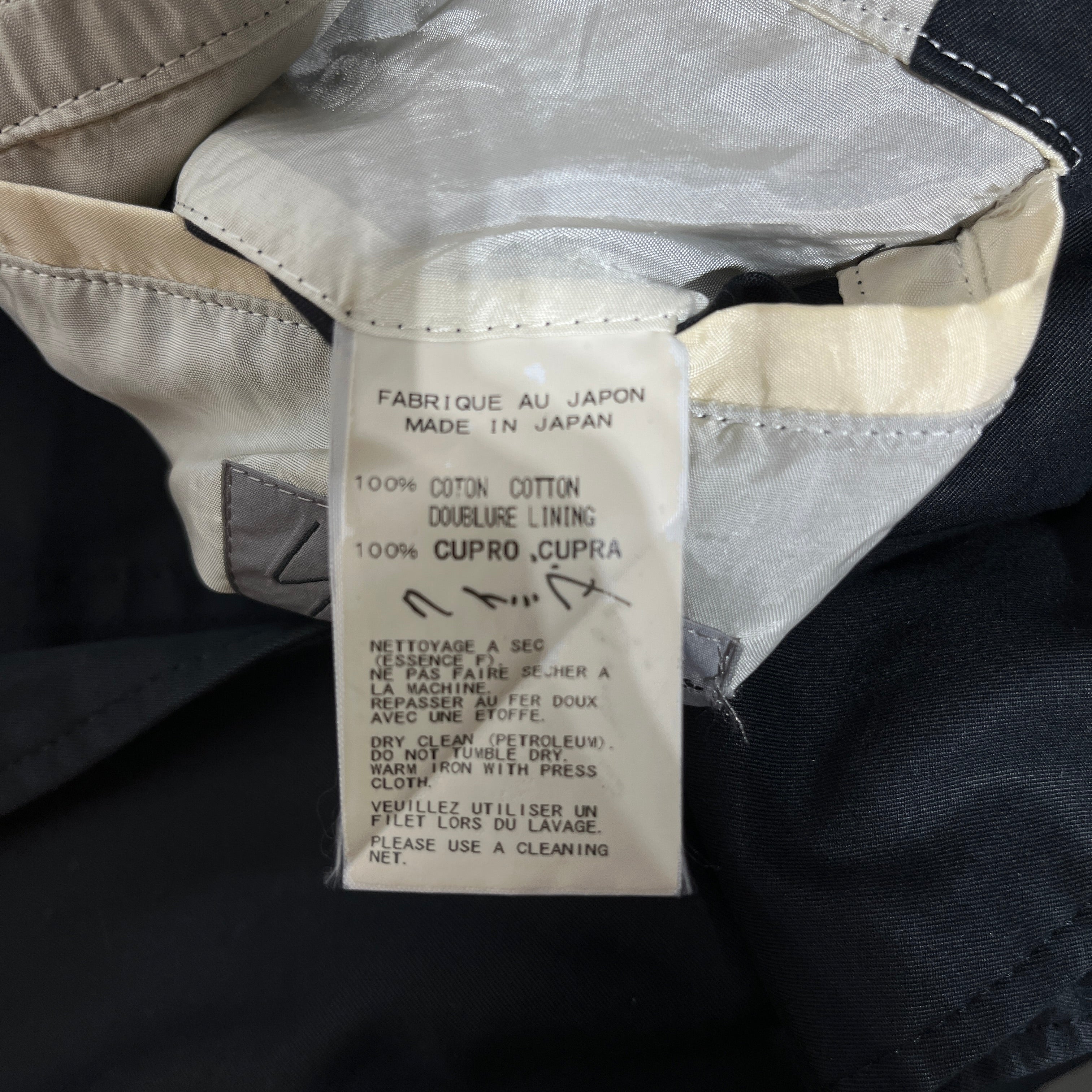 yohji yamamoto POUR HOMME/Tailored Jkt/2/Cotton/BLK/ring zipper blazer view 4