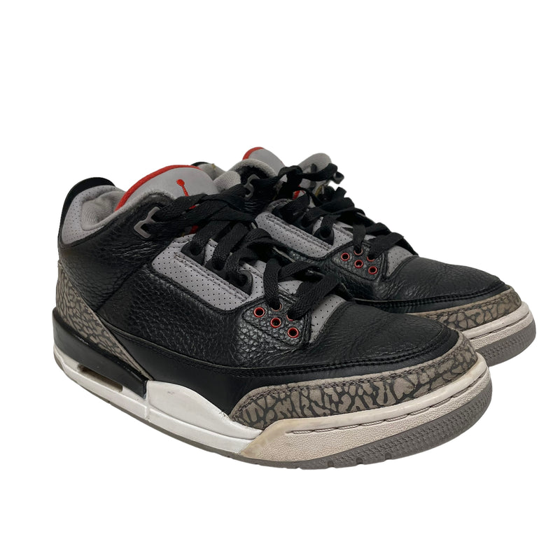 Jordan/Low-Sneakers/US 8/Leather/BLK/BLACK CEMENT 3S