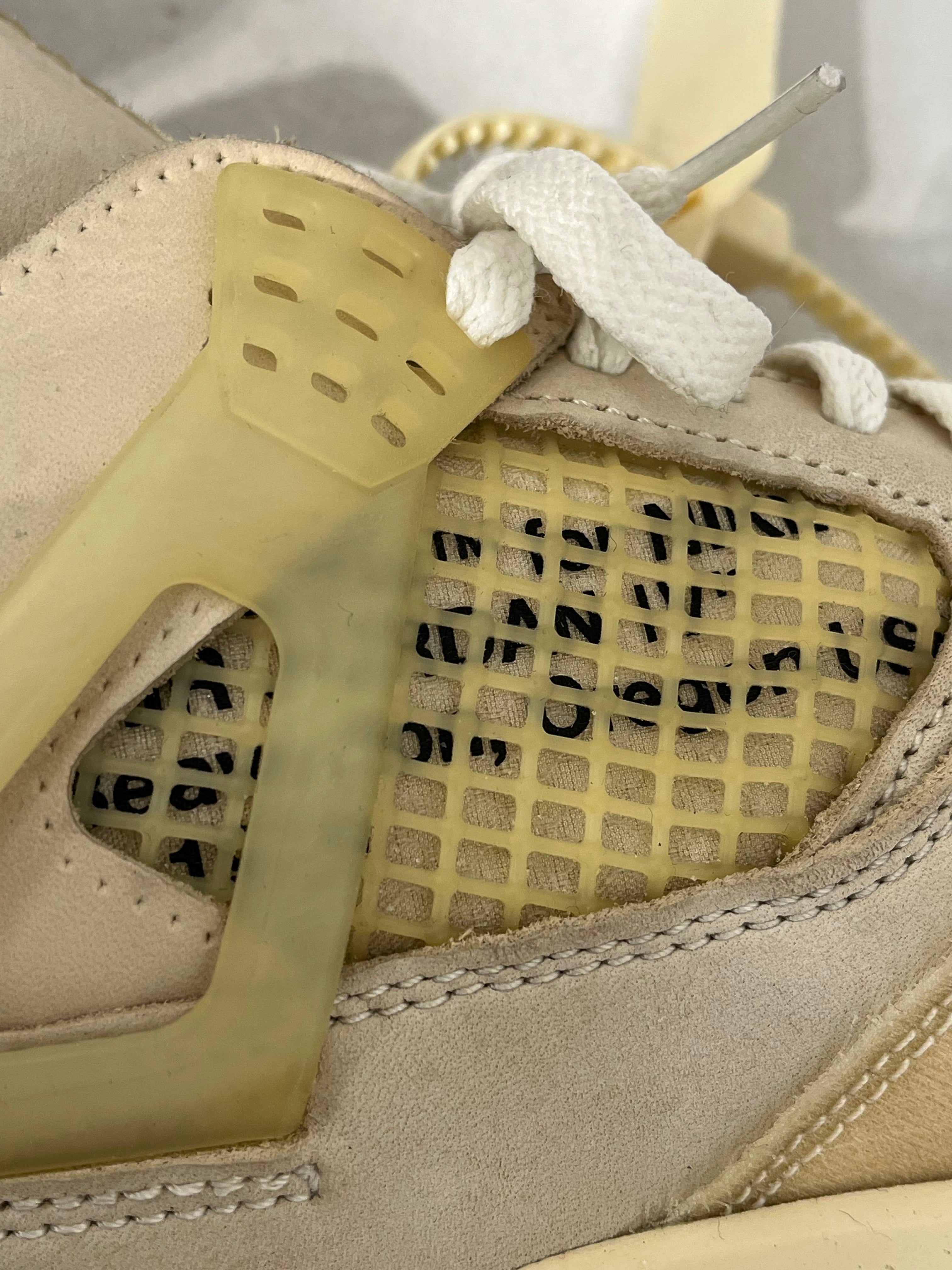 OFF-WHITE/Low-Sneakers/US 9/Cotton/CRM/AIR JORDAN 4 OFF WHITE SAIL view 6