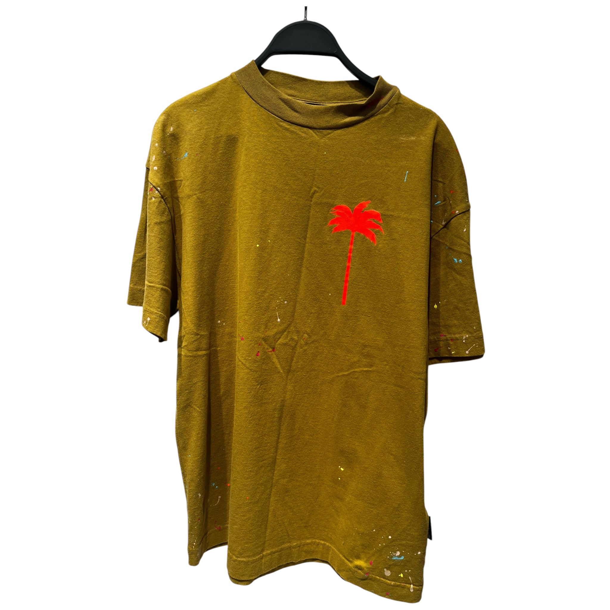 Palm Angels/T-Shirt/S/Cotton/GRN/Graphic/Paint Splatter view 1