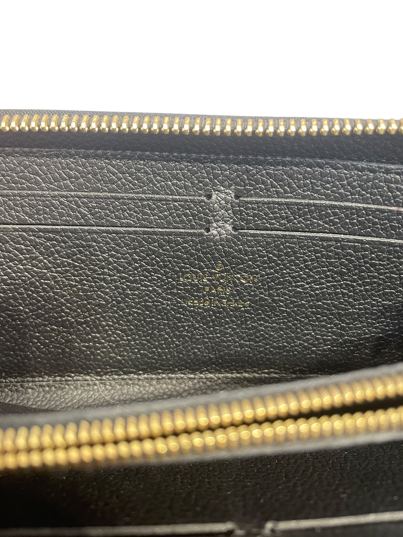 LOUIS VUITTON/Long Wallet/Monogram/Leather/BLK/