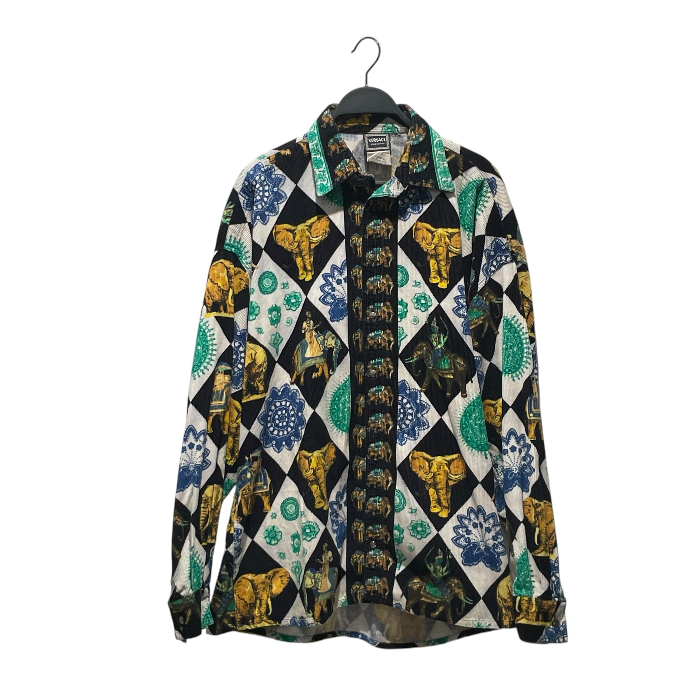 GIANNI VERSACE/LS Shirt/M/Cotton/MLT/All Over Print/ELEPHANT DESIGN view 1