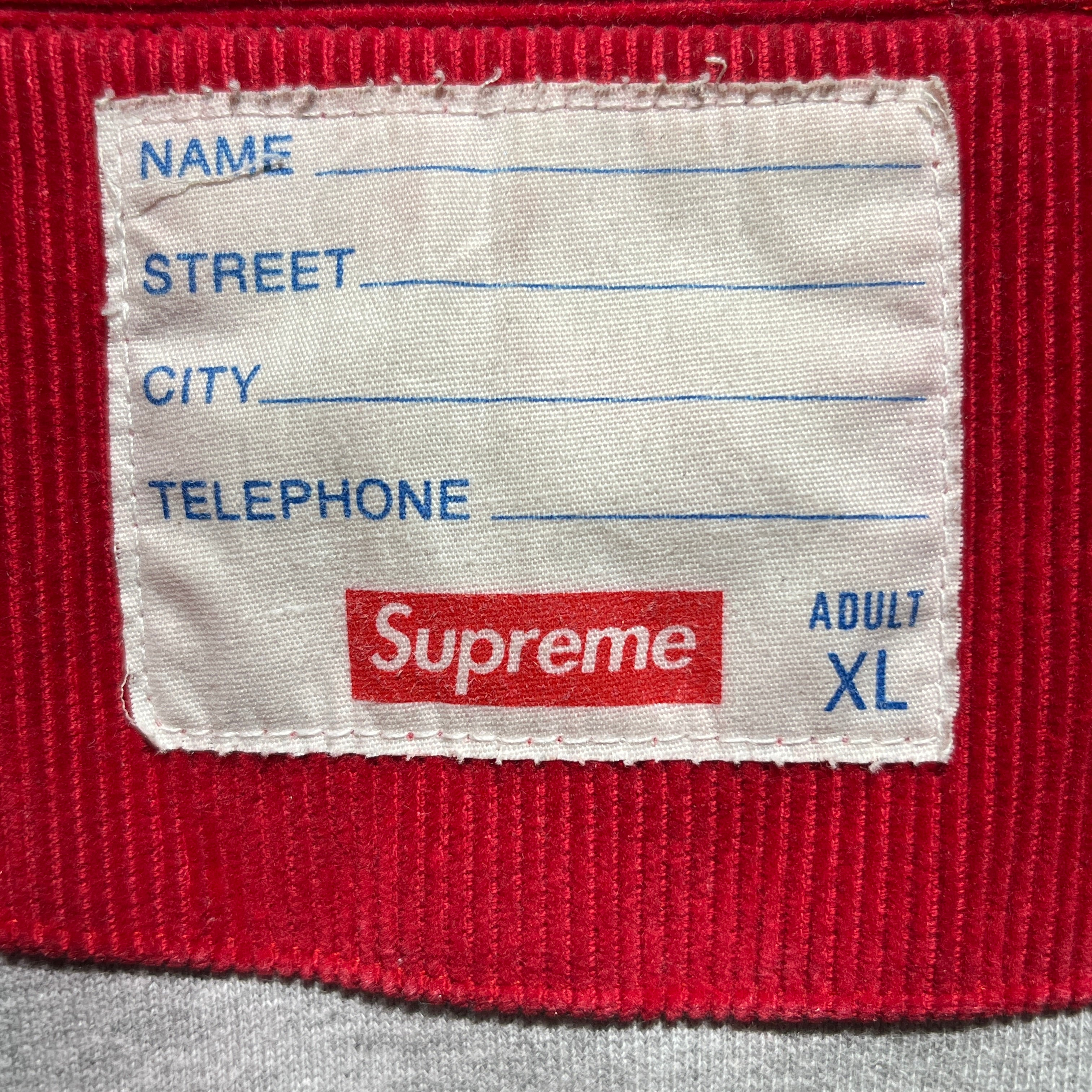 Supreme/Jacket/XL/Cotton/RED/CORDUROY view 3