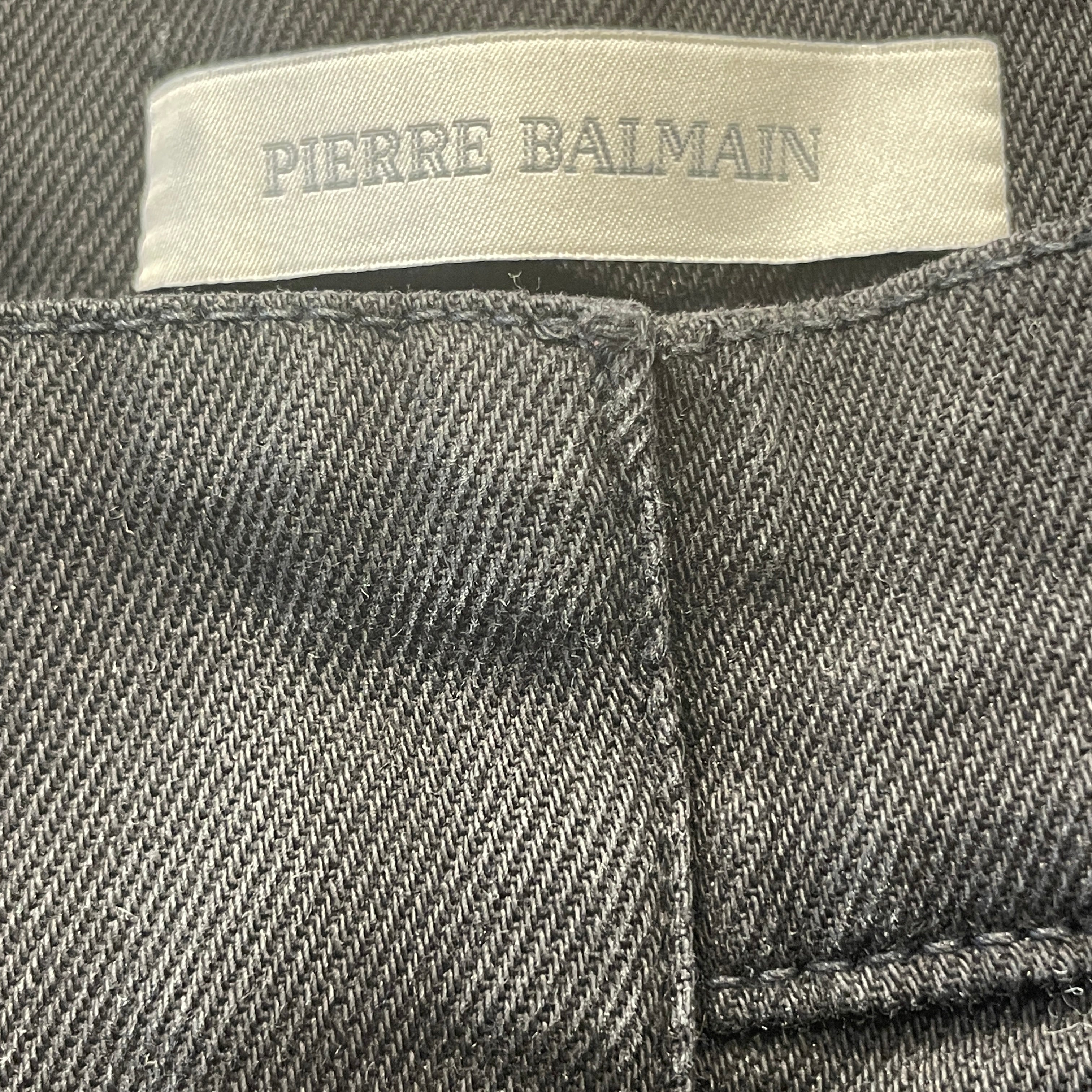PIERRE BALMAIN/Skinny Pants/36/Denim/BLK/HP56205JR6252 view 3