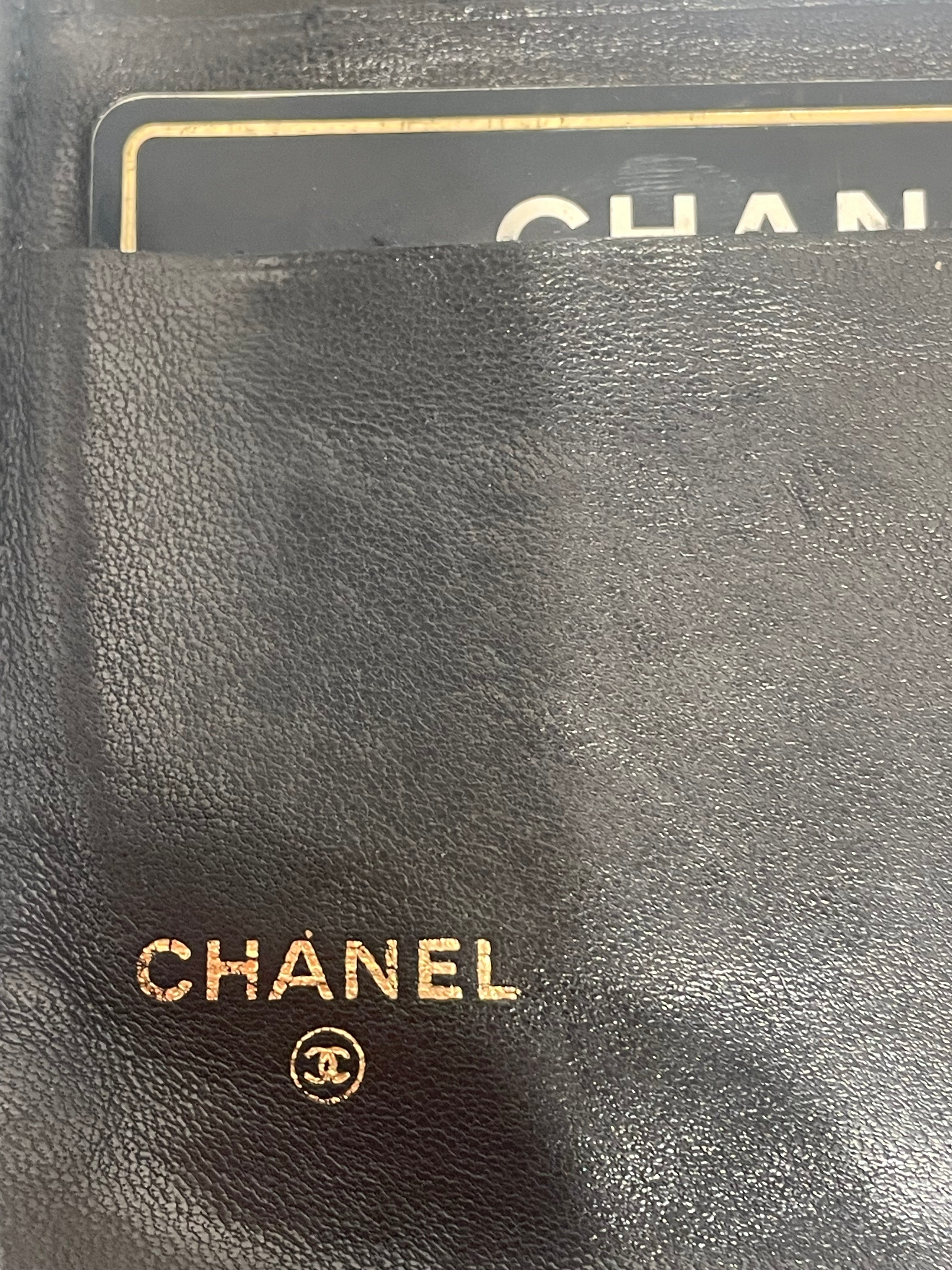 CHANEL/Long Wallet/Leather/BLK/CC Logo Long Wallet view 3