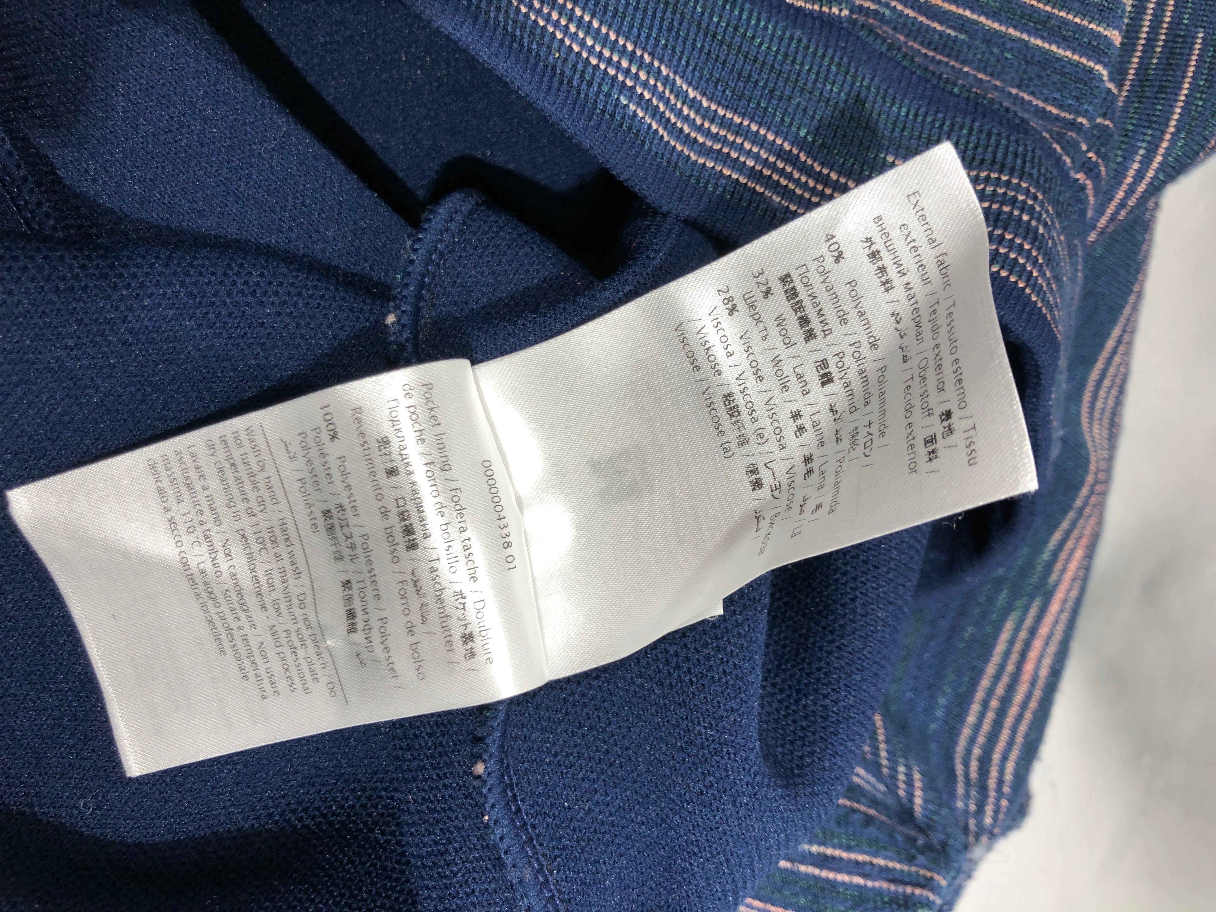 MISSONI/Bottoms/44/Stripe/Cotton/NVY/navy pink purple view 7
