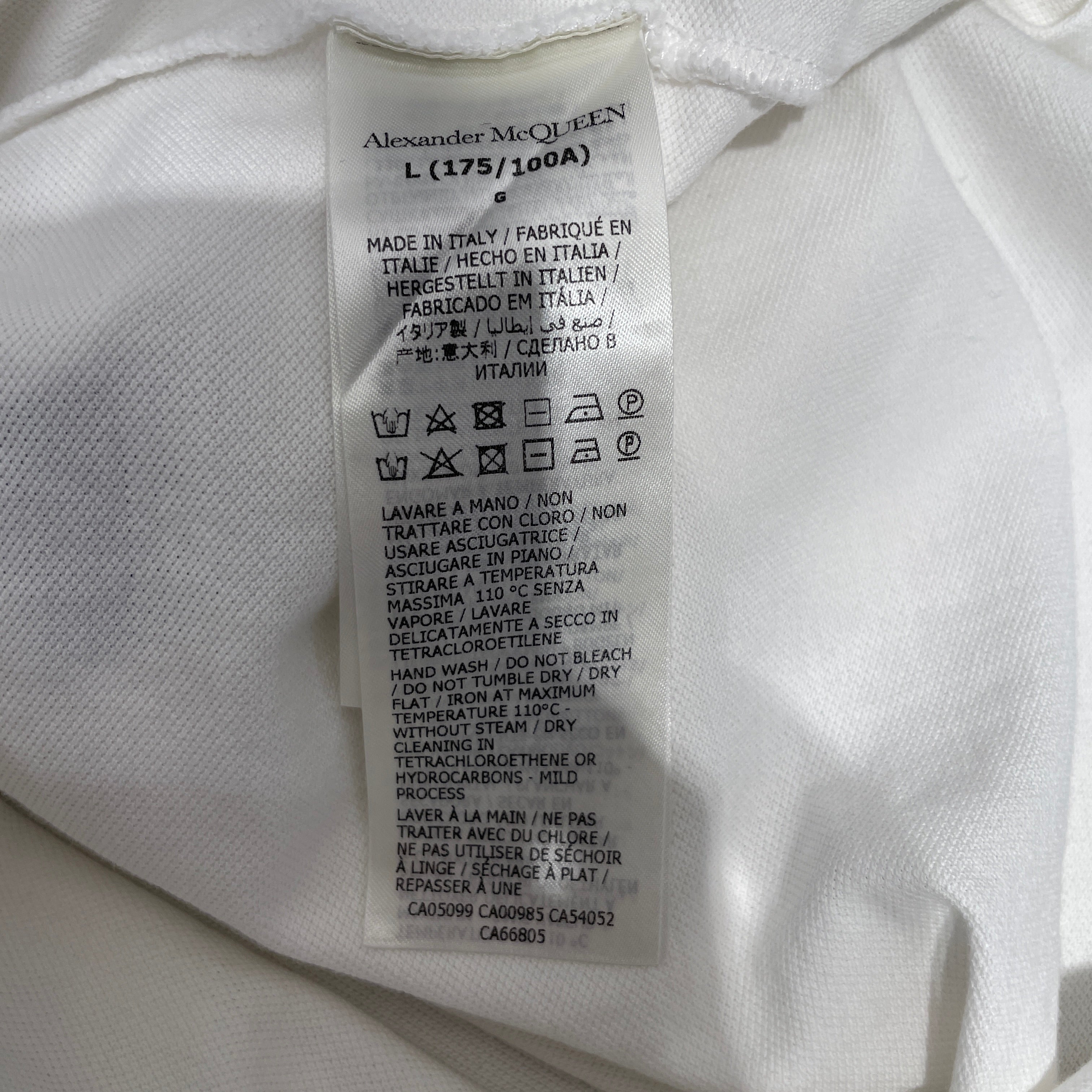 Alexander McQueen/Polo Shirt/L/Cotton/WHT/harness view 4
