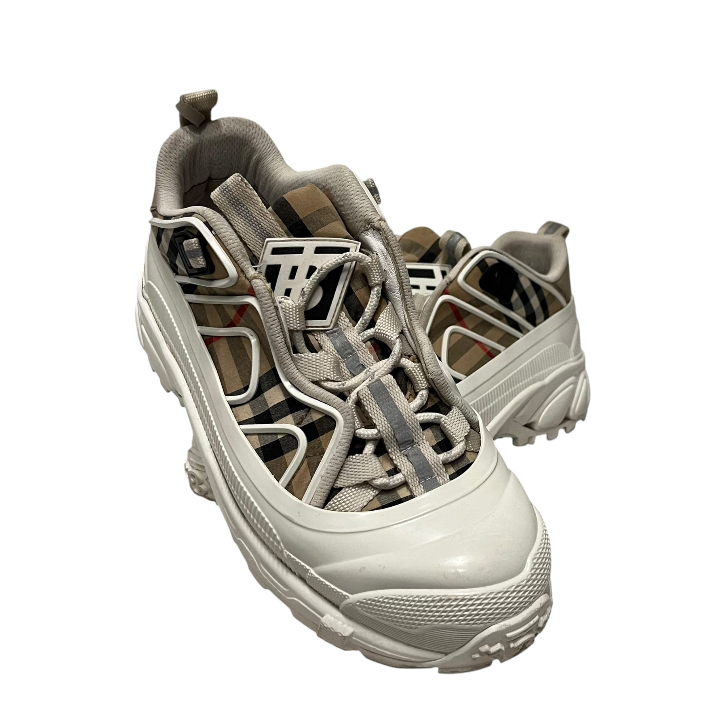 BURBERRY/Low-Sneakers/EU 39/Plaid/Polyester/BEG/ARTHUR view 3