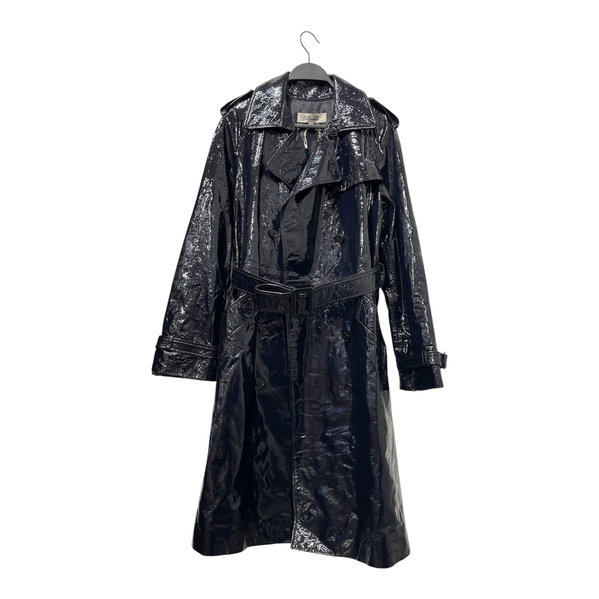 DIANE von FURSTENBERG/Peacoat/S/NVY/PATENT LEATHER DBLE BRESTED view 1