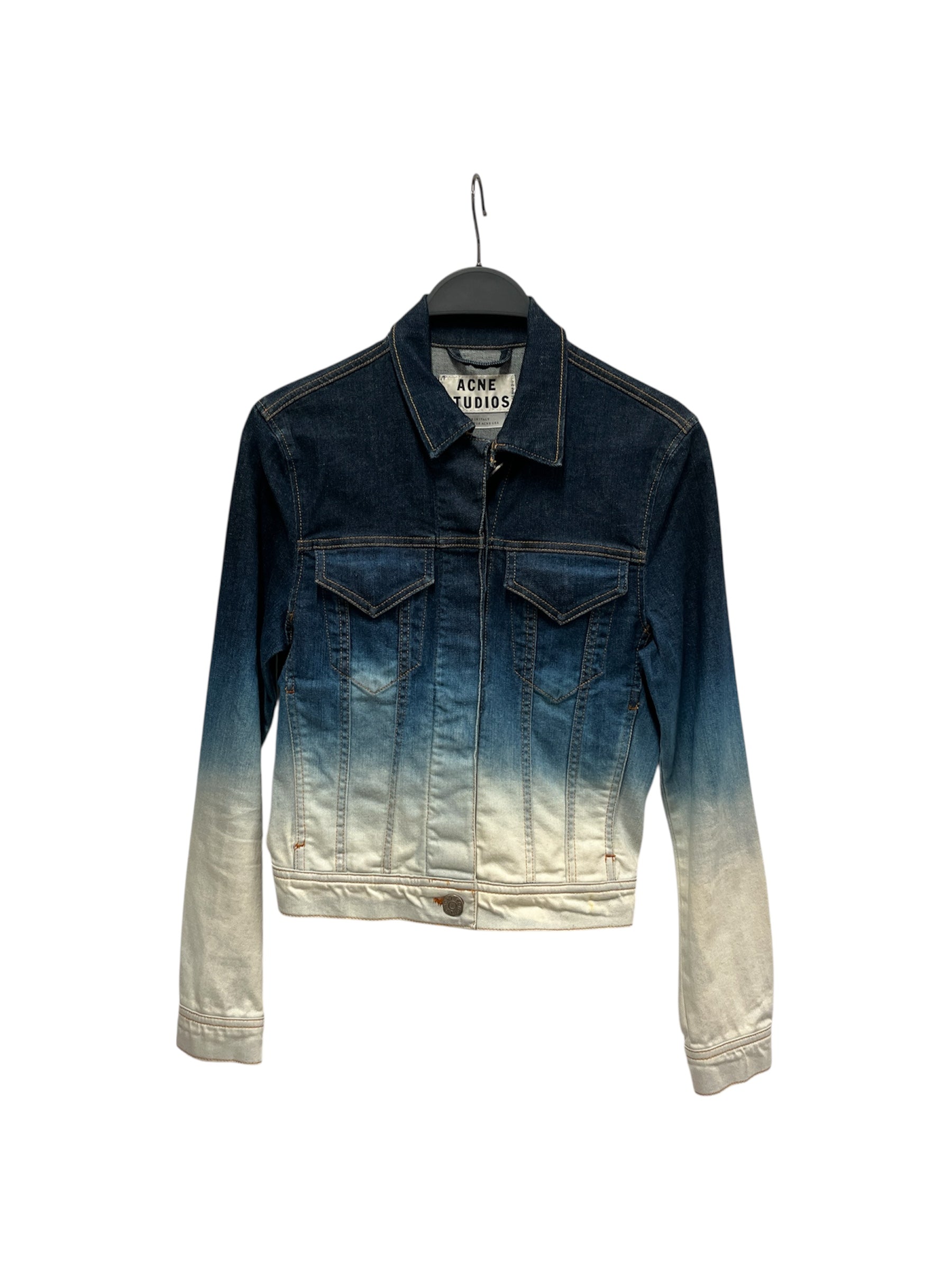 Acne Studios/Denim Jkt/32/Denim/NVY/OMBRE / WHITE BOTTOM view 1