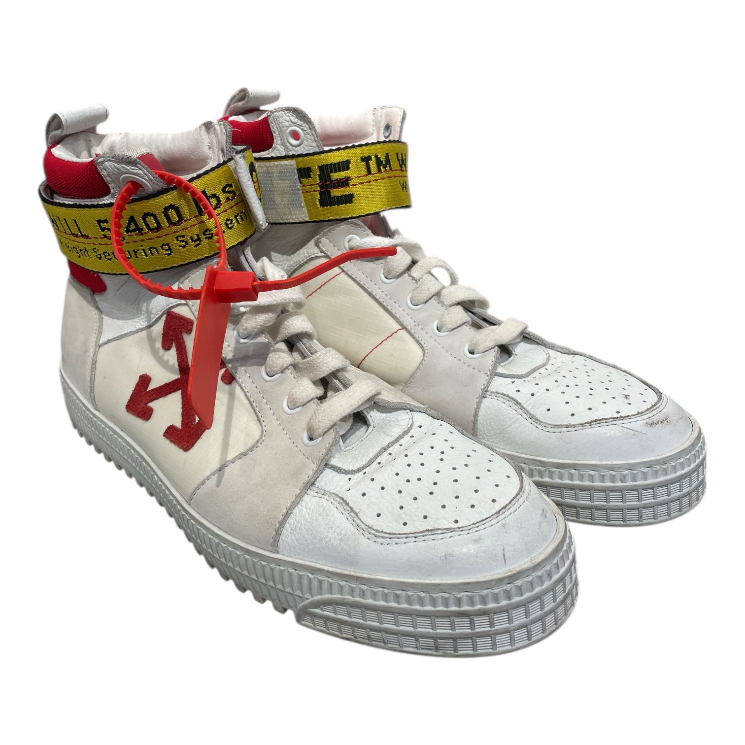 OFF-WHITE/Hi-Sneakers/EU 46/Cotton/WHT/VLONE view 1
