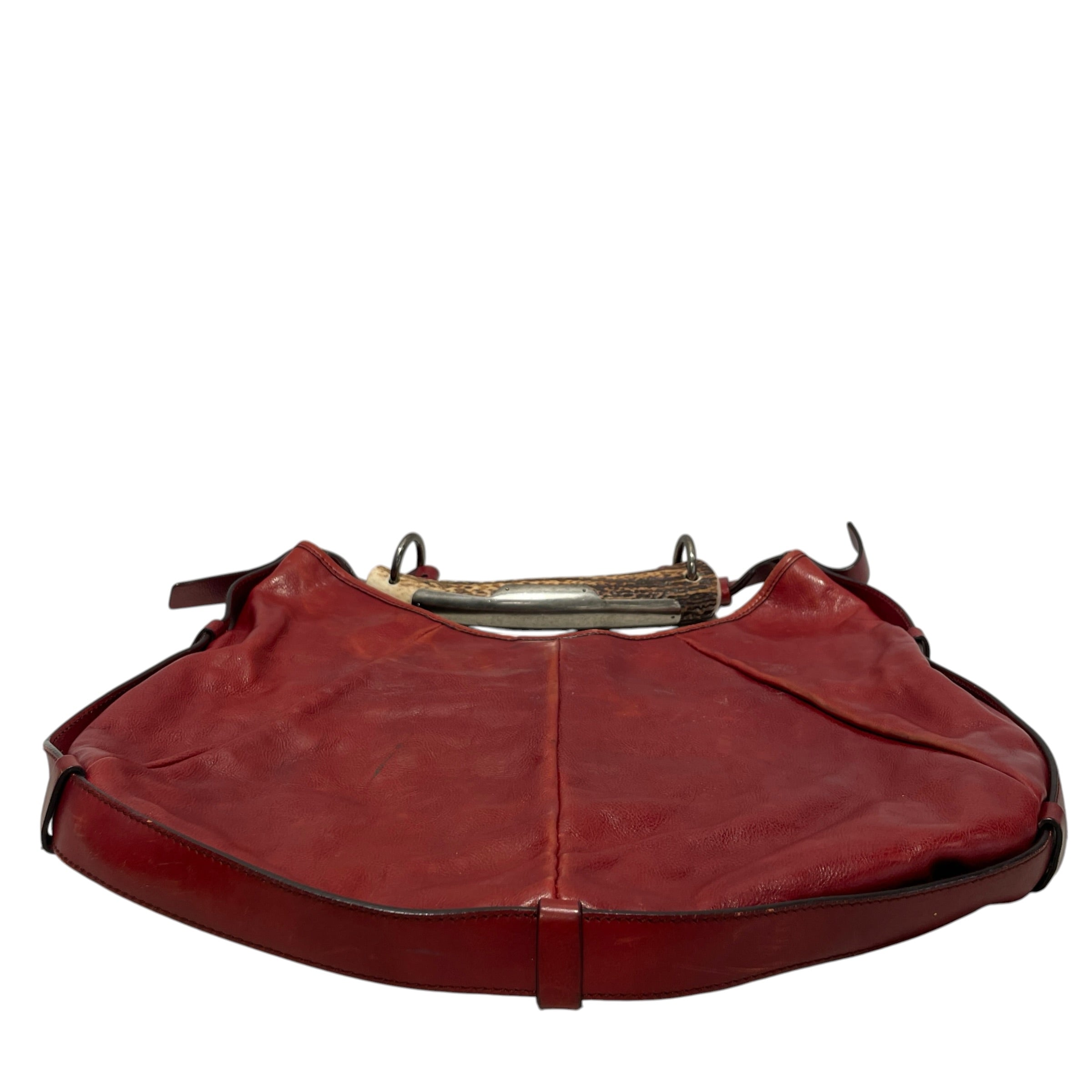 YVES SAINT LAURENT rive gauche/Hand Bag/Leather/RED/Mombasa Hobo Bag view 3